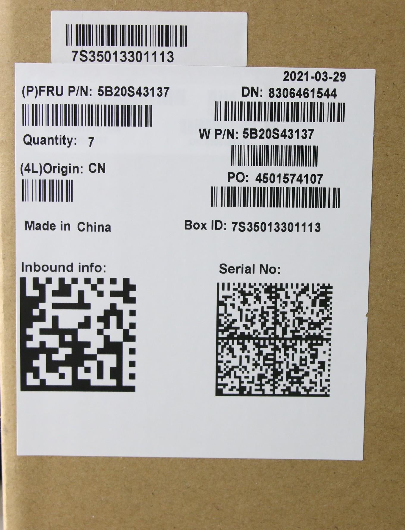 Lenovo Mb A99420E Uma 4G 0G Win M2 Ls - 5B20S43137