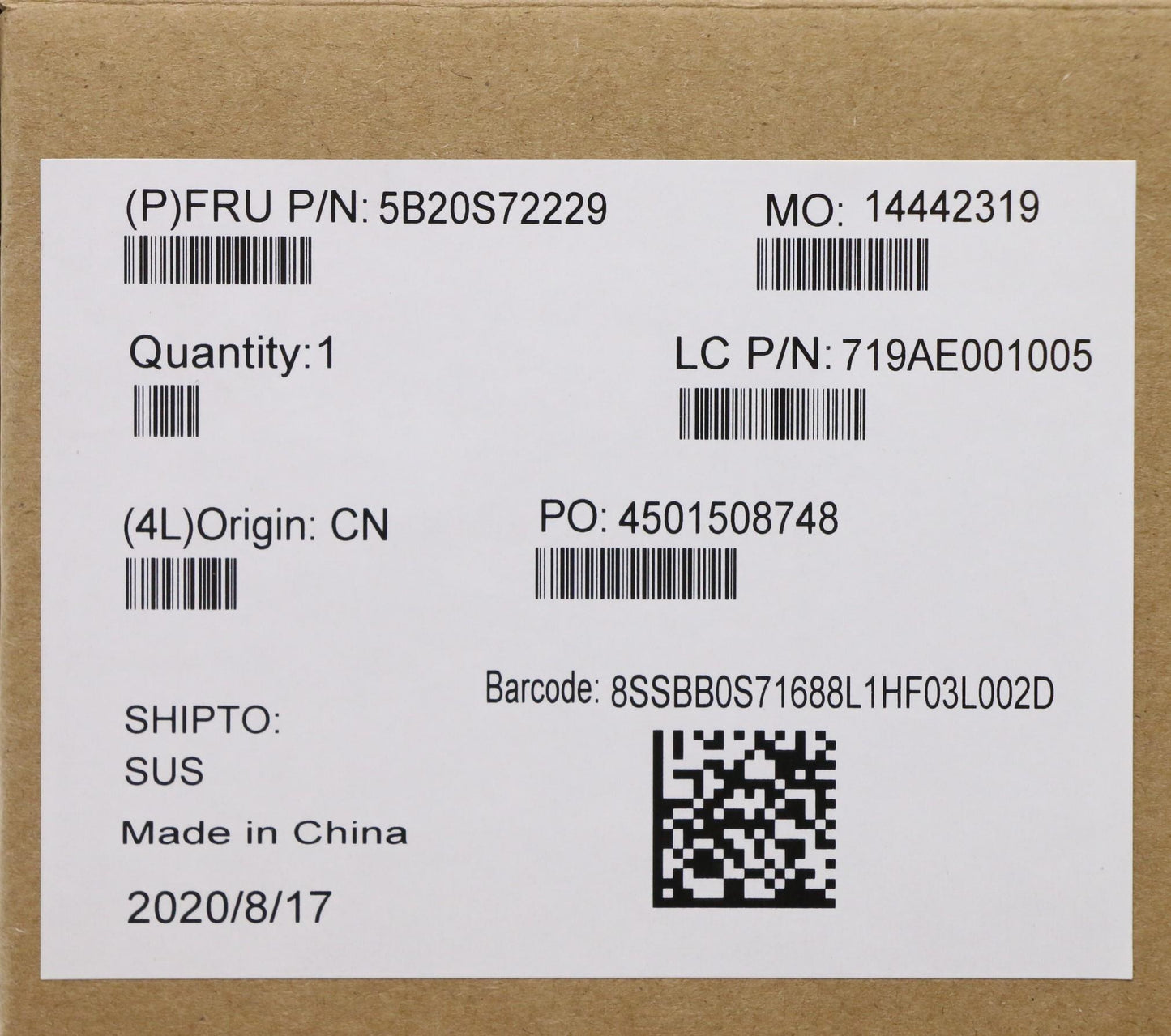 Lenovo Fe5A0 Mb I3-10110U Rx640 Nok Y - 5B20S72229
