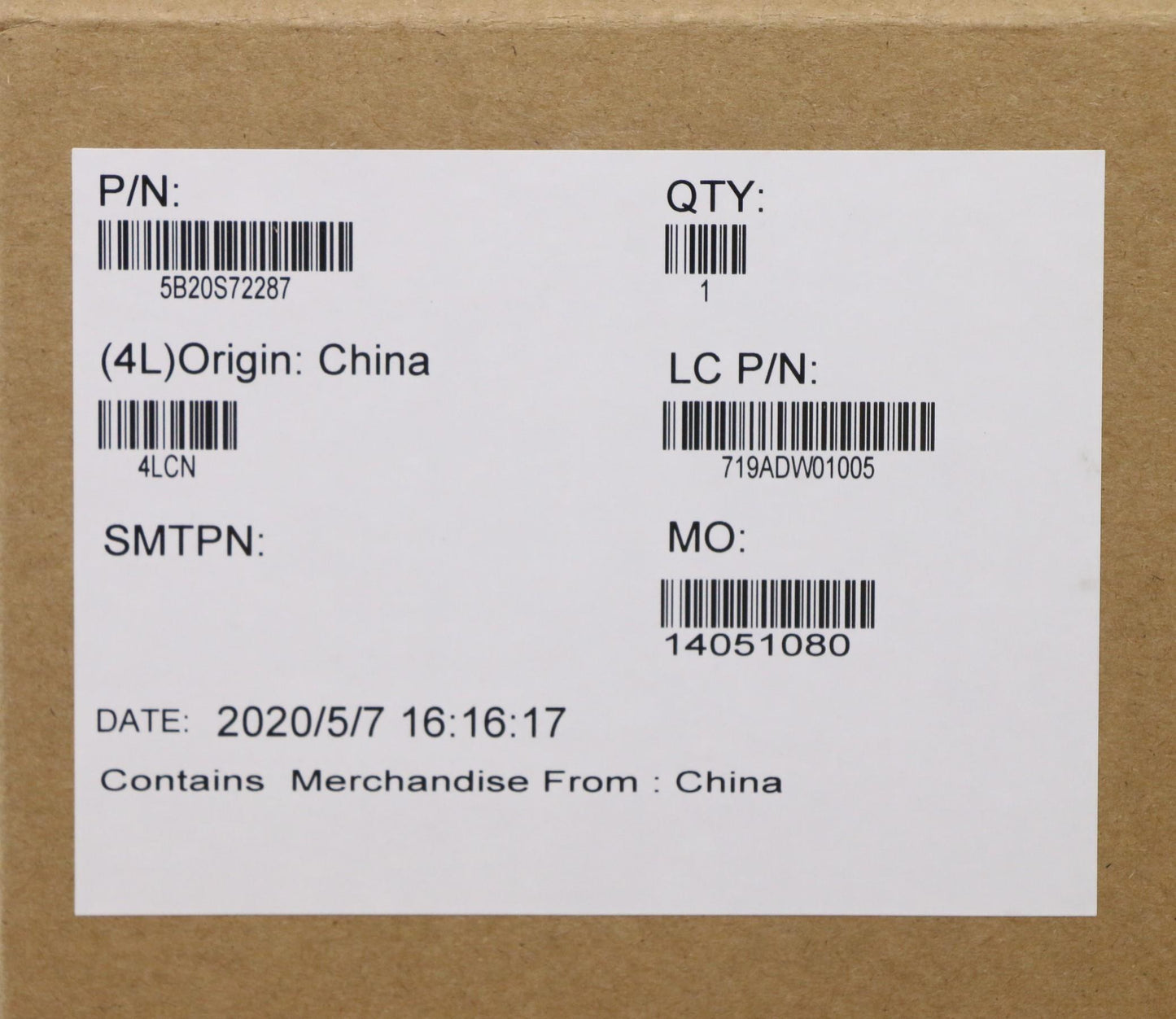 Lenovo Fe4A0 Mb I3-10110U Rx640 Nok Y - 5B20S72287