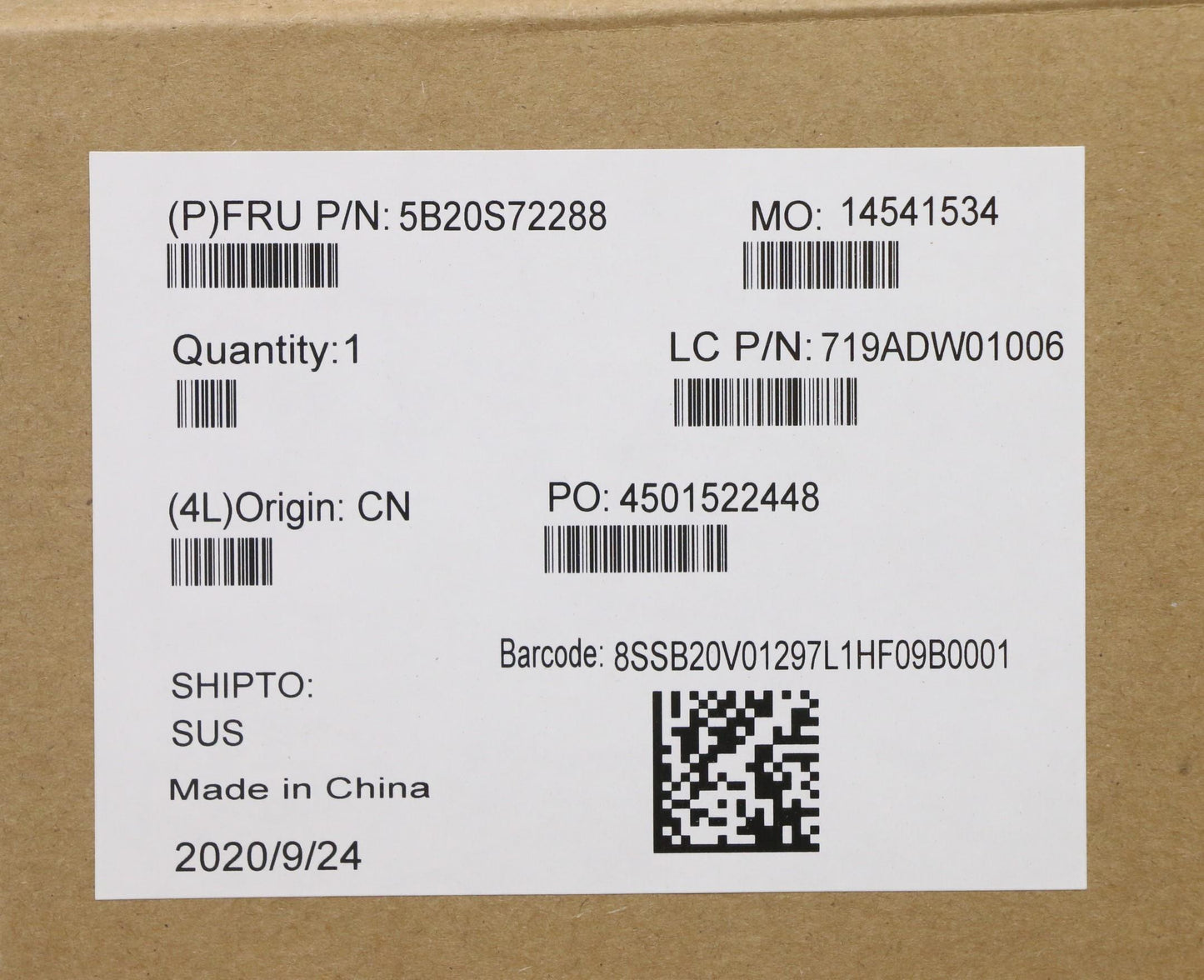 Lenovo Fe4A0 Mb I3-10110U Rx640 Win Y - 5B20S72288