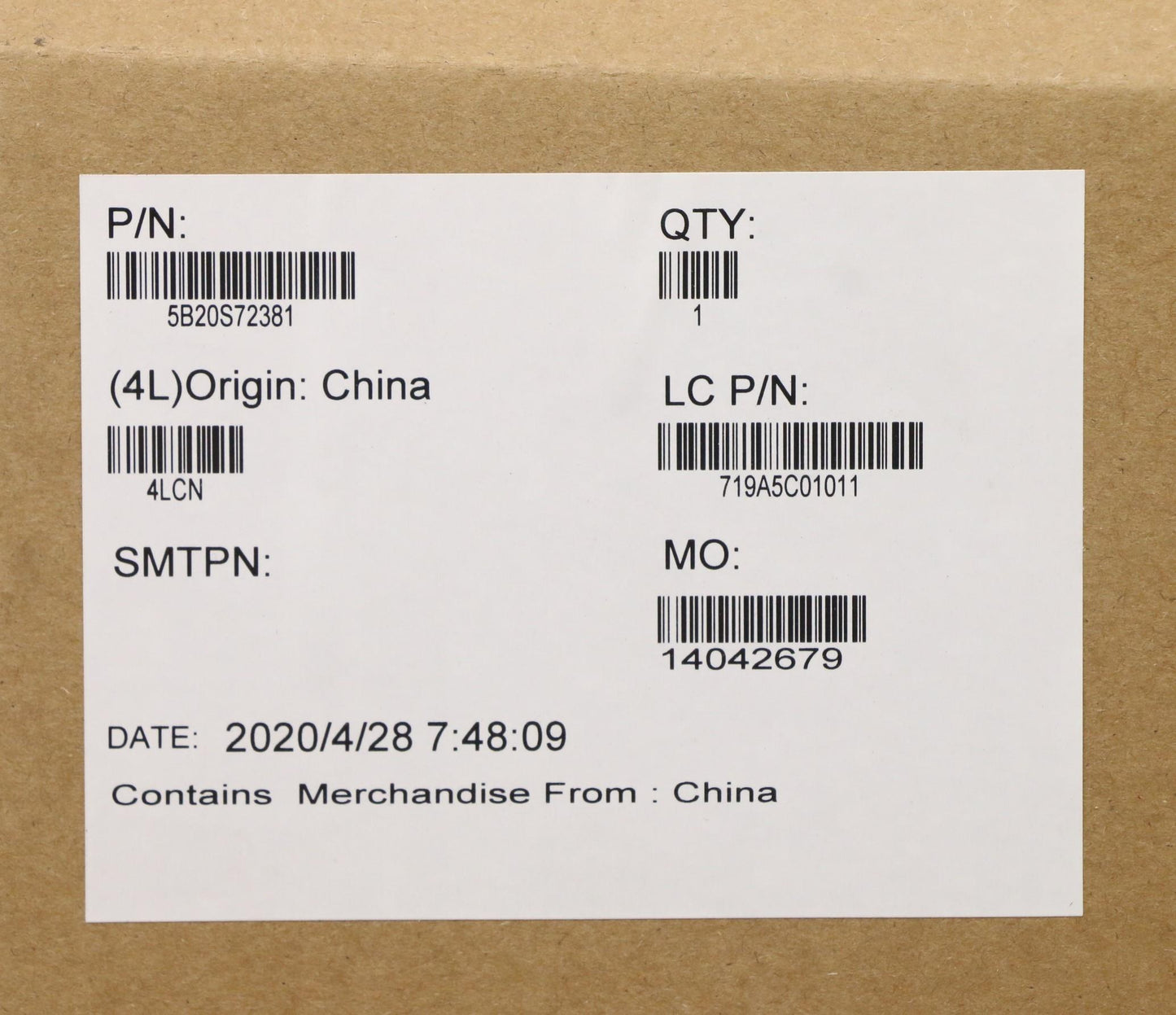 Lenovo Fa391 Mb R7 3700U 8G Win Yd Yt - 5B20S72381