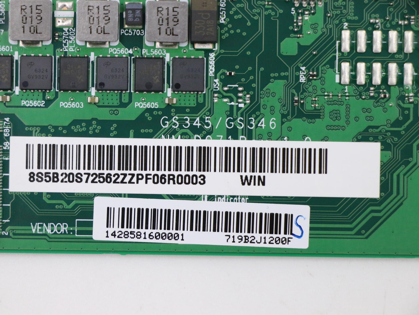 Lenovo Bdplanar Mbl82Dlwin R74800U_Um - 5B20S72562