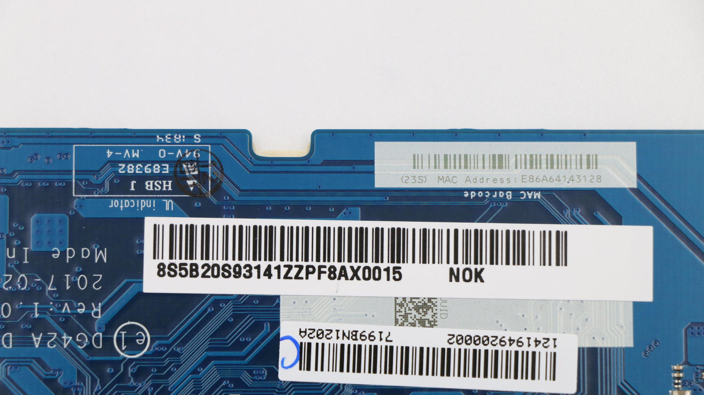 Lenovo Mb I3-7130U R5 V2G D4G-Blk - 5B20S93141