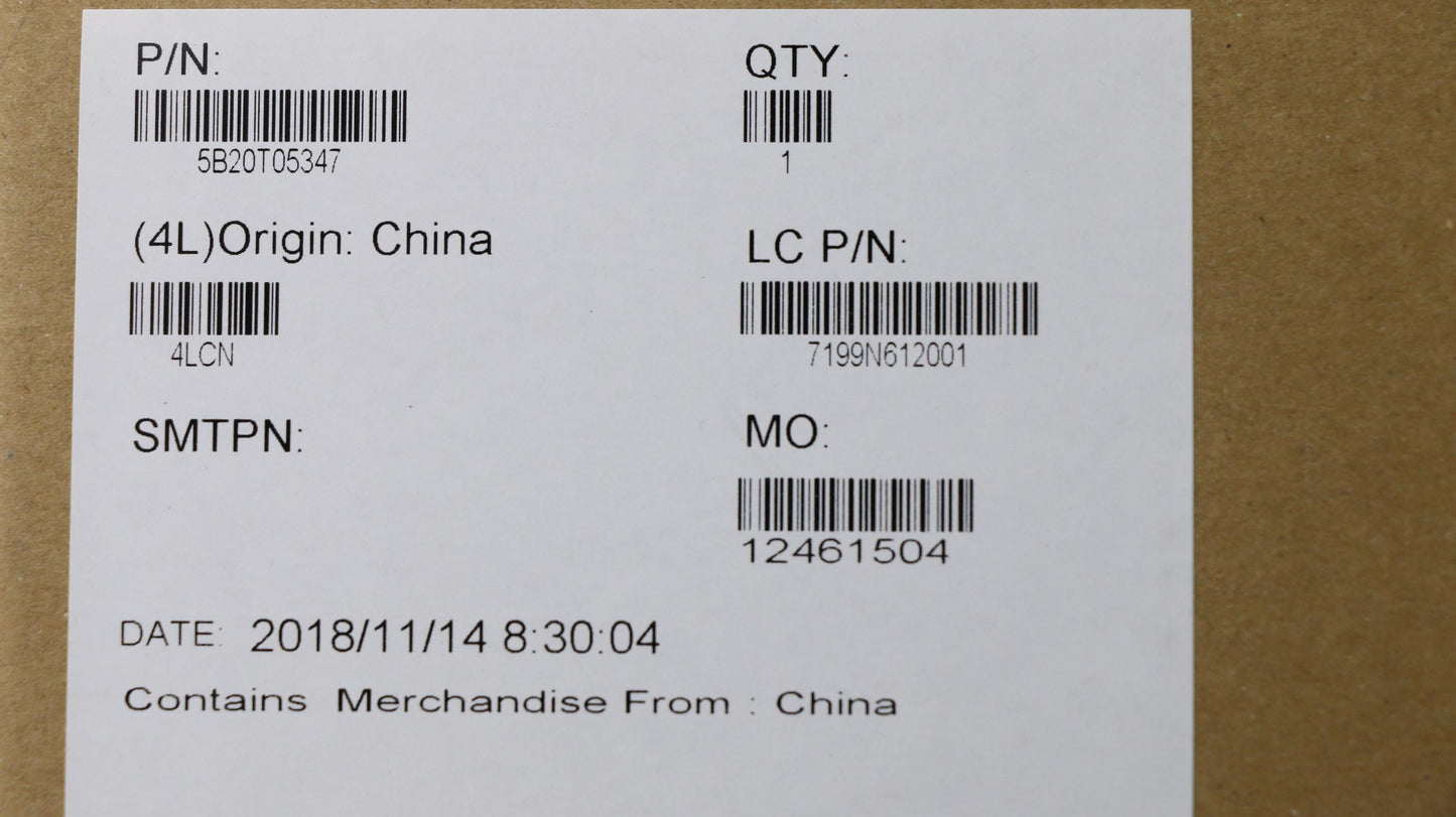 Lenovo Nmb961 I7 8750H V6G 60Hz Win - 5B20T05347