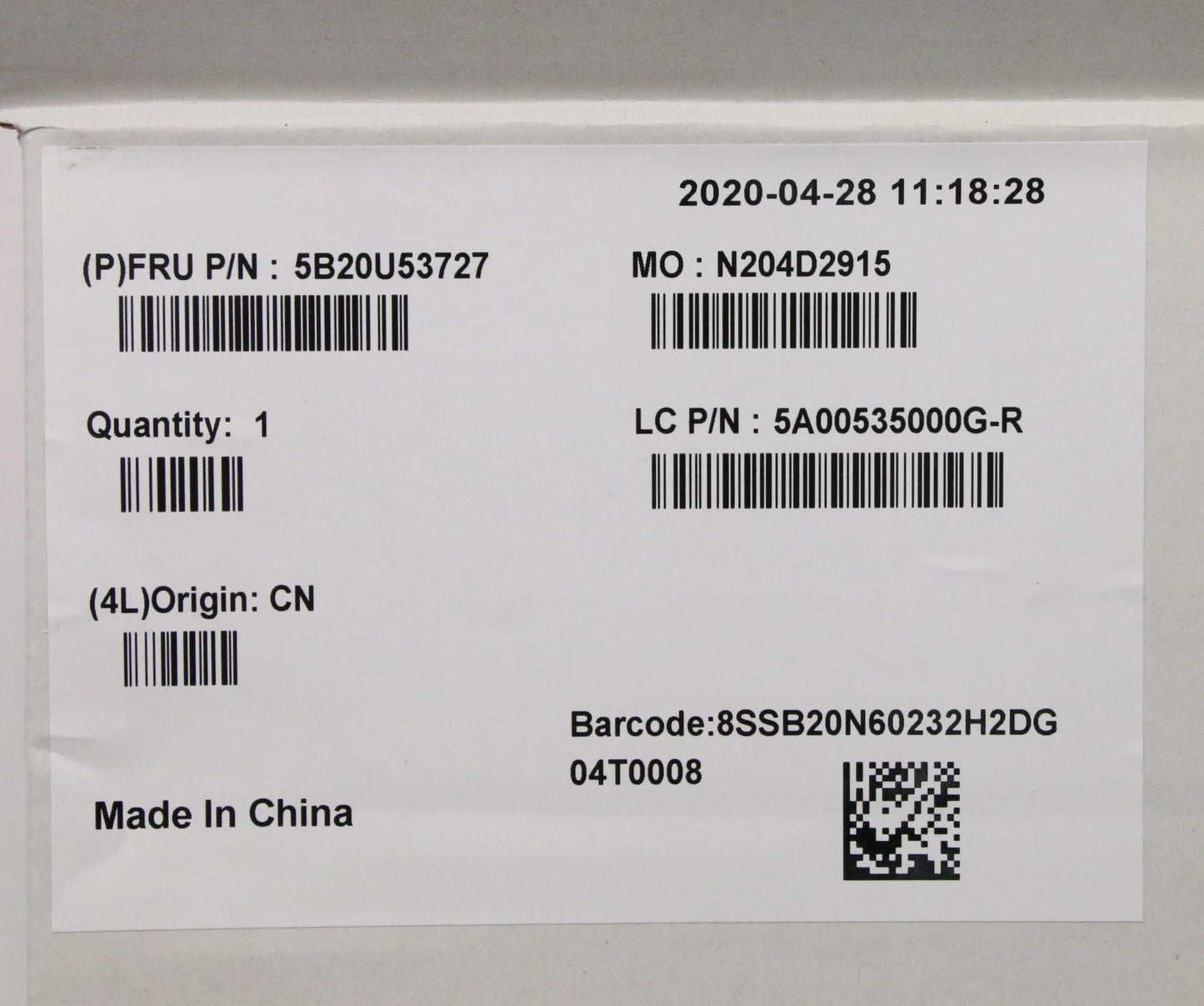 Lenovo Mb Fru Win Dpk - 5B20U53727