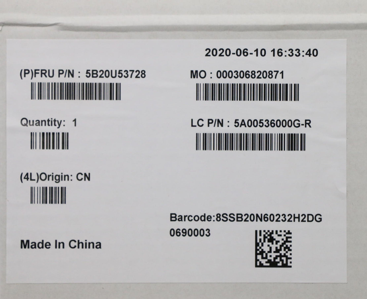 Lenovo Mb Fru Iot Dpk - 5B20U53728