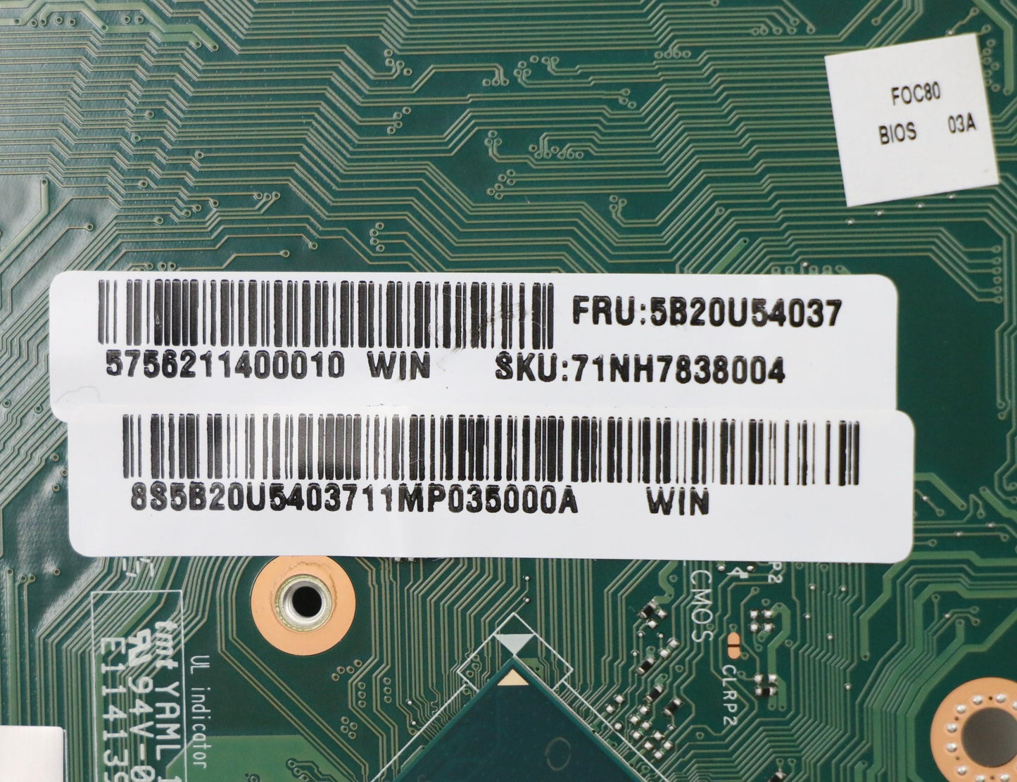 Lenovo Mb J4025 Uma W/Rtc Win - 5B20U54037