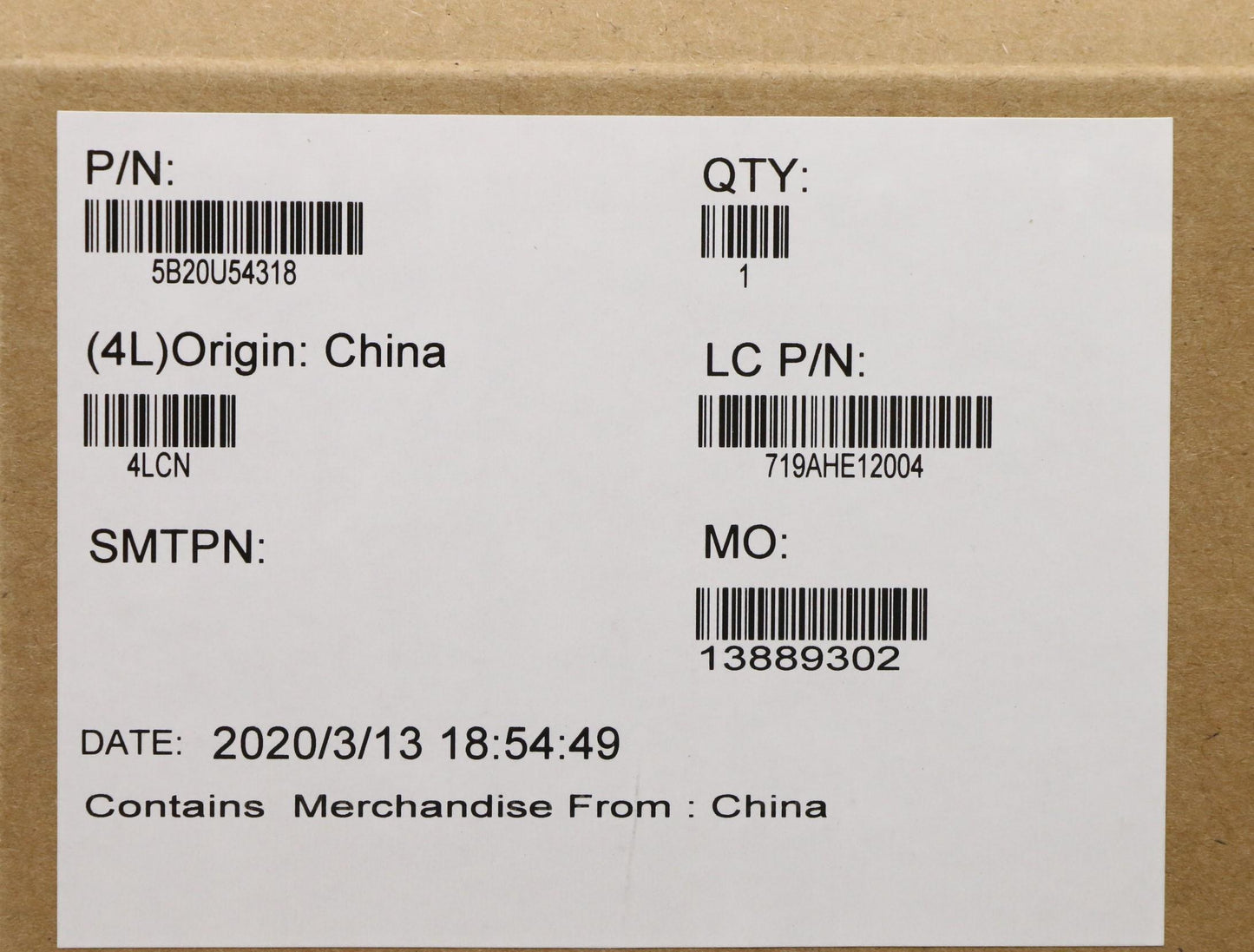 Lenovo L Mb Q370 Ga 65W Ww Cfl-R No D - 5B20U54318