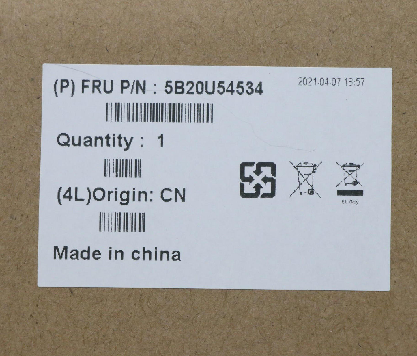Lenovo Bdplanar Fru Mb Icl-U I5-1035 - 5B20U54534