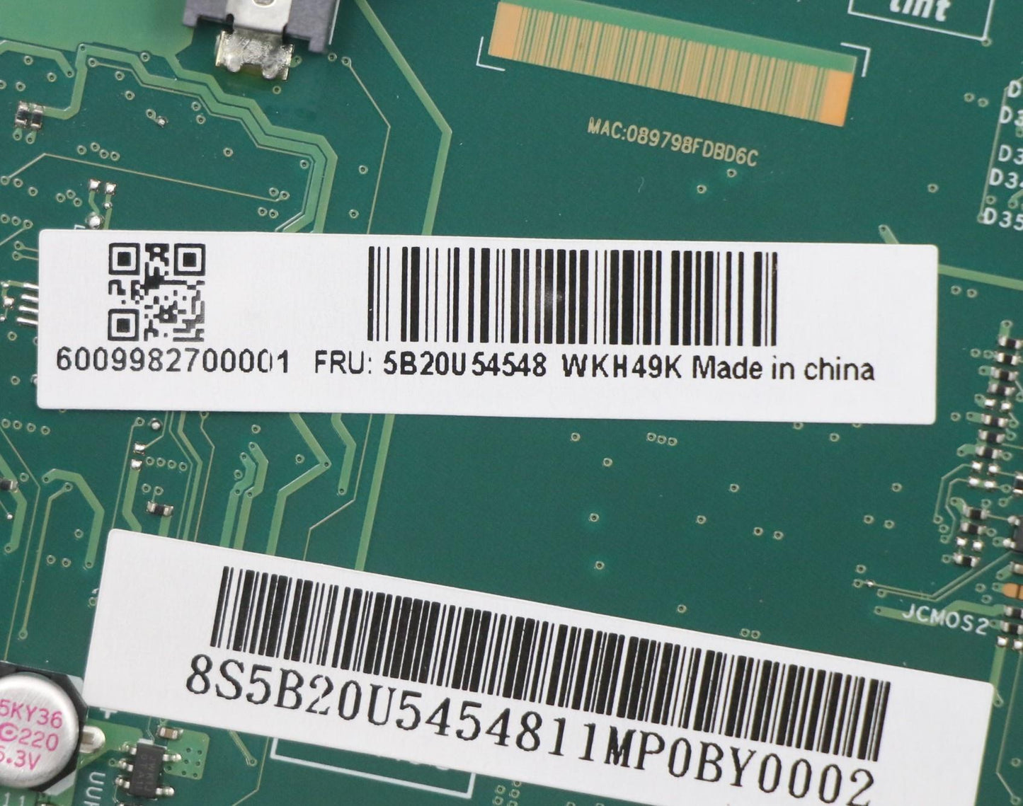 Lenovo Bdplanar I3-1005G1 Uma Hdmi Ou - 5B20U54548