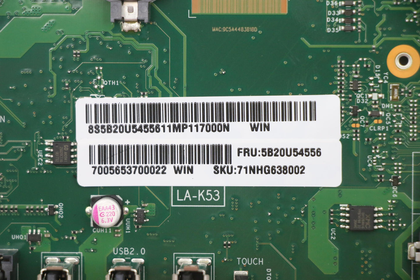 Lenovo Bdplanar I3-1005G1 Uma Hdmi Ou - 5B20U54556