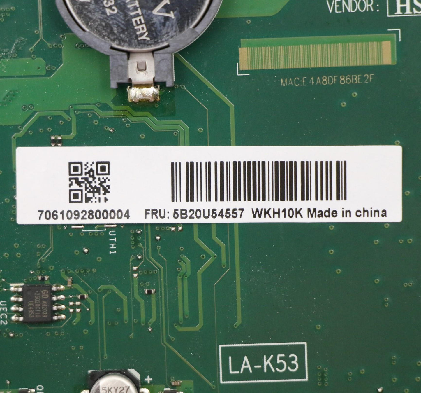 Lenovo Bdplanar I3-1005G1 Uma Hdmi Ou - 5B20U54557