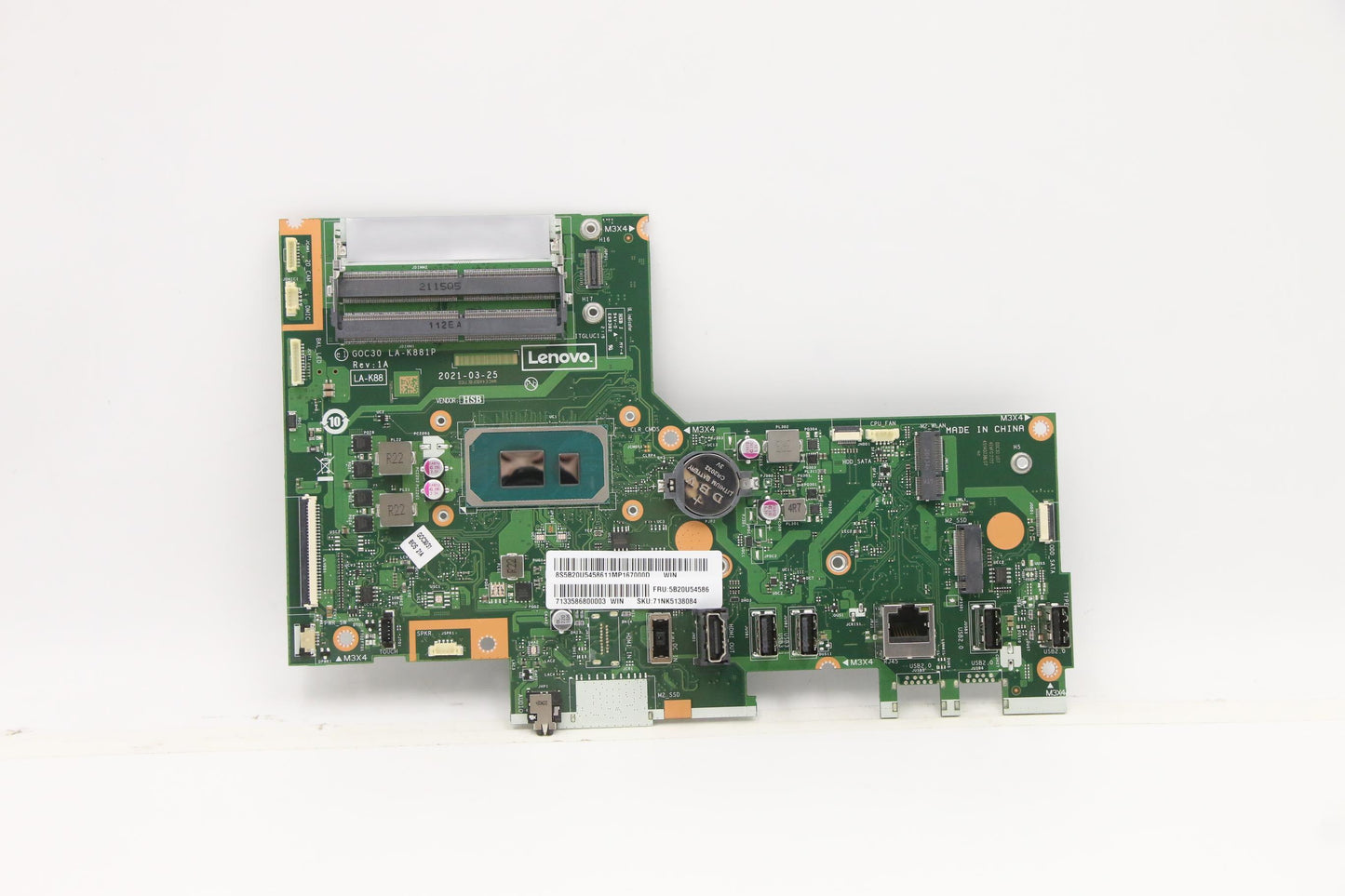 Lenovo Bdplanar I7-1165G7 G Hdmi Out - 5B20U54586