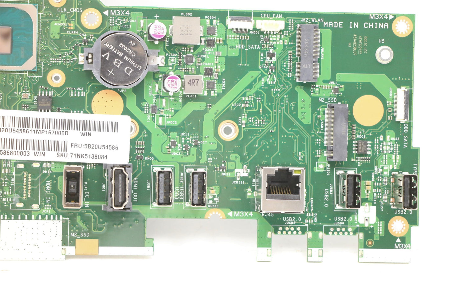 Lenovo Bdplanar I7-1165G7 G Hdmi Out - 5B20U54586