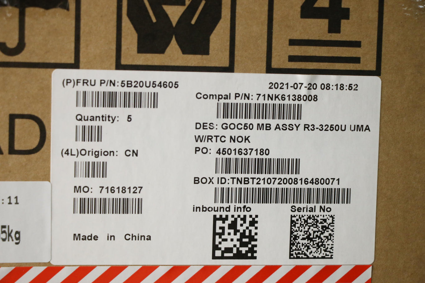 Lenovo Bdplanar Amd Dali R3-3250U Uma - 5B20U54605