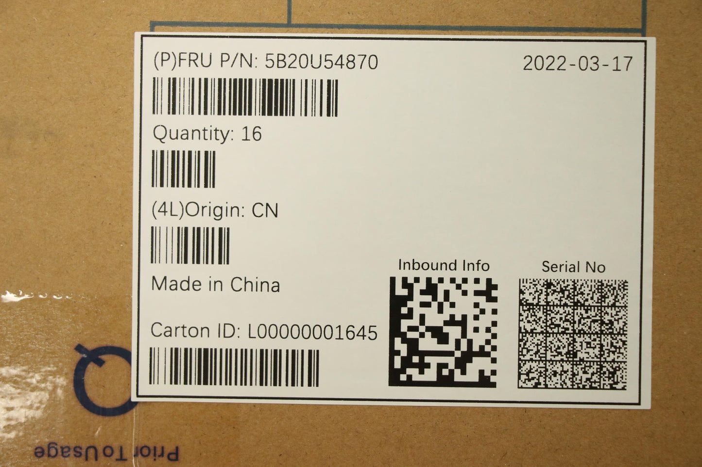 Lenovo Bdplanar Intel Alder Lake B660 - 5B20U54870