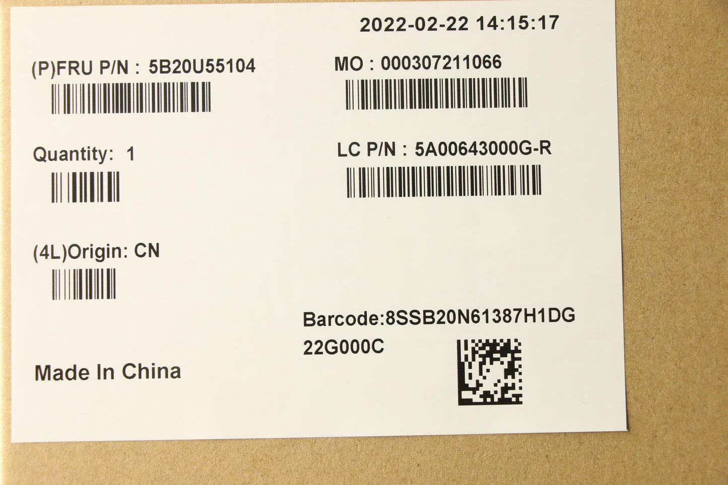 Lenovo Bdplanar Mb Fru B660 No Dpk - 5B20U55104