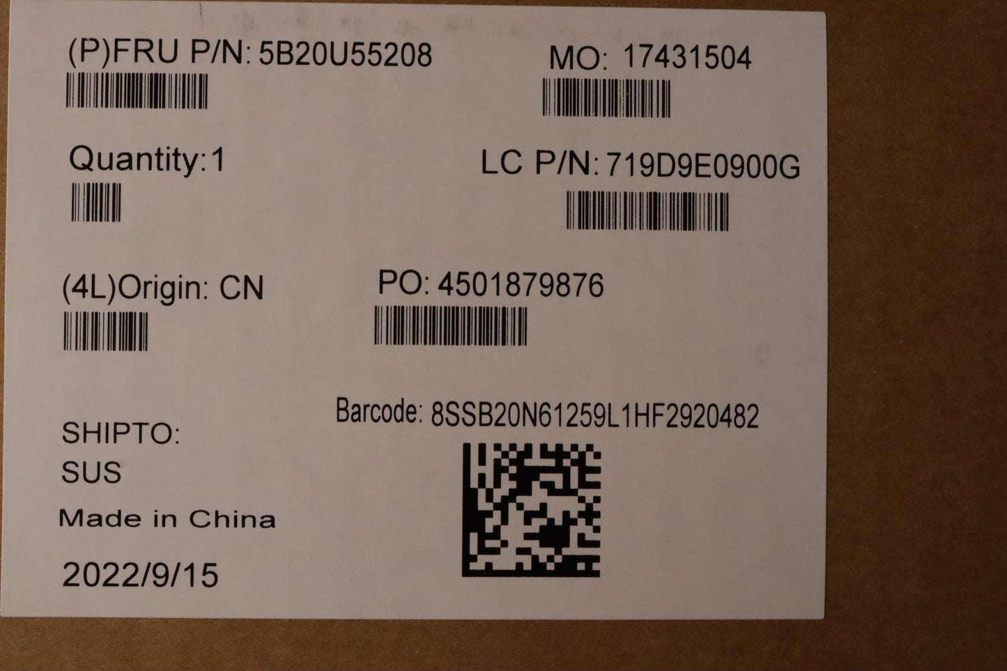Lenovo Bdplanar Mb Fru Win Dpk Vpro E - 5B20U55208
