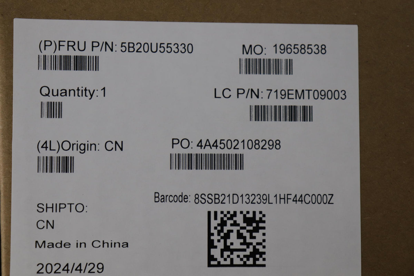 Lenovo Bdplanar Q670 Mb M80Q Gen4 Iot - 5B20U55330