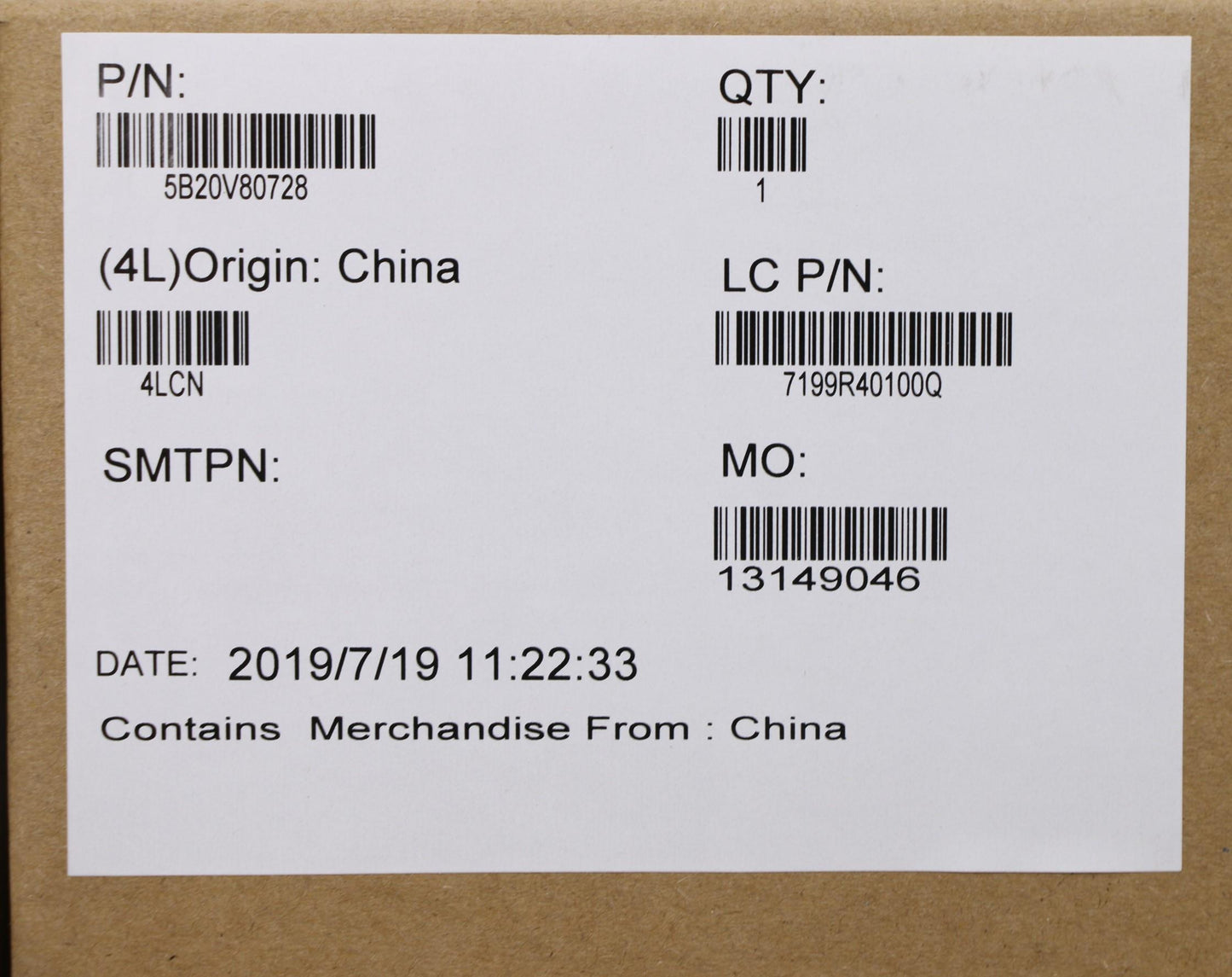 Lenovo Mb Uma I5-8265Uv0 Win Yt Fw Cn - 5B20V80728