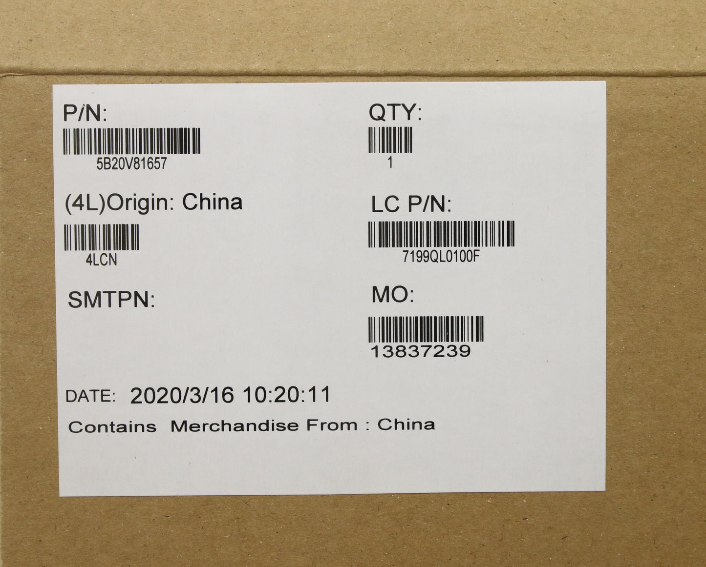 Lenovo Mb Uma I7-8565Uv0 Win Yt Hw - 5B20V81657