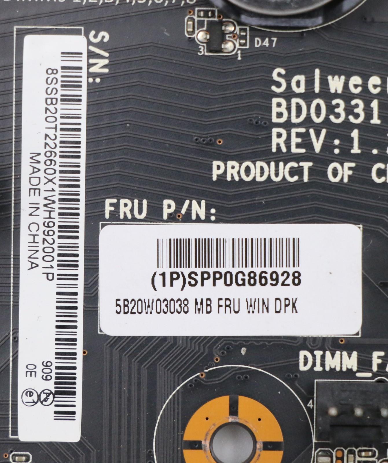 Lenovo Salween System Board - 5B20W03038