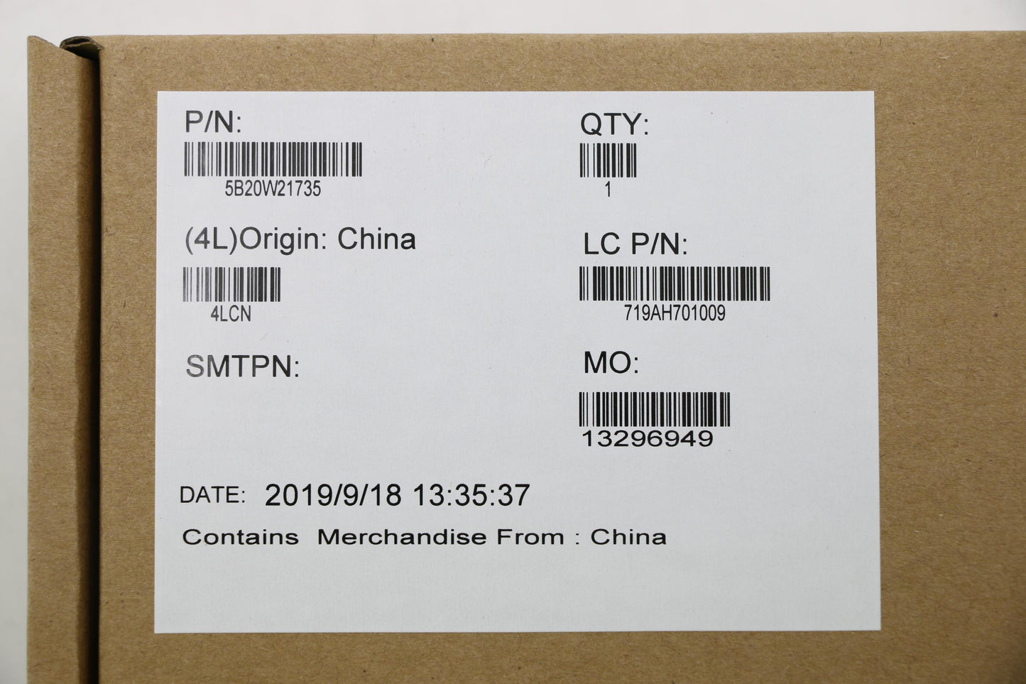 Lenovo Mb Win I7-10510U 8G Wl Na Yt D - 5B20W21735