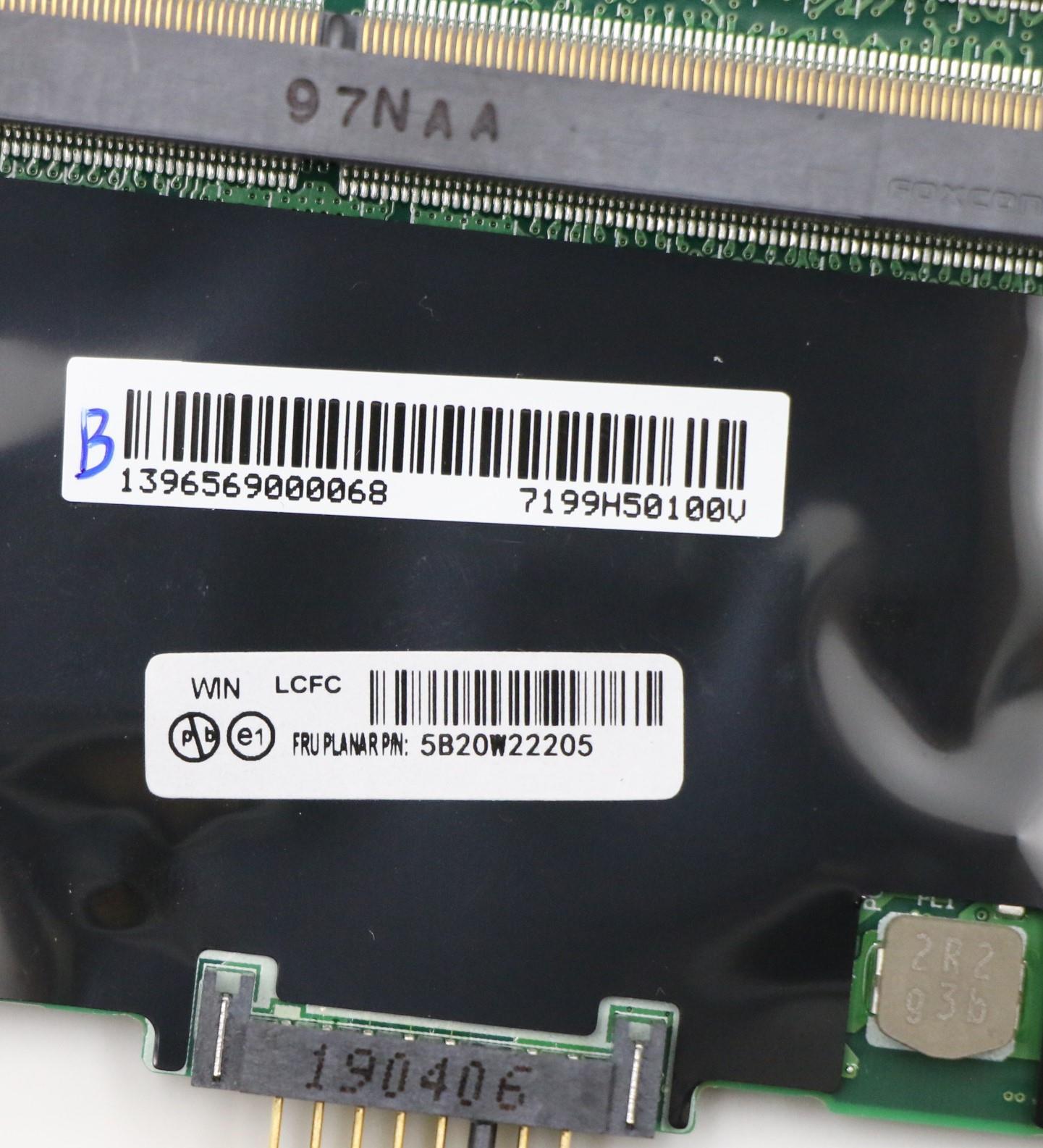 Lenovo Motherboard i7-8750, TPM, 4GB RAM, Windows DPK - 5B20W22205