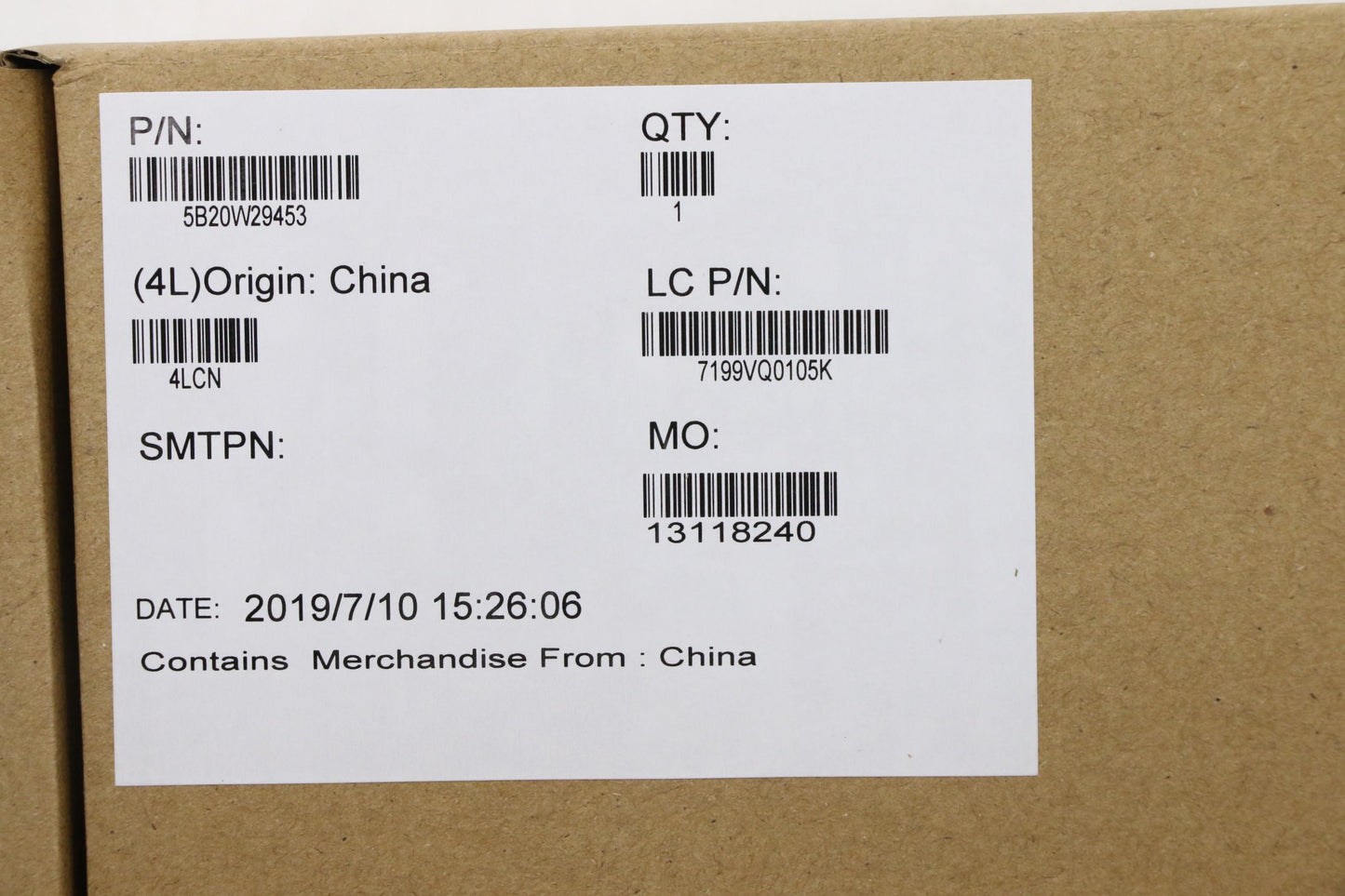 Lenovo Win I7-8565U 8Gb N-Tpm Uma - 5B20W29453