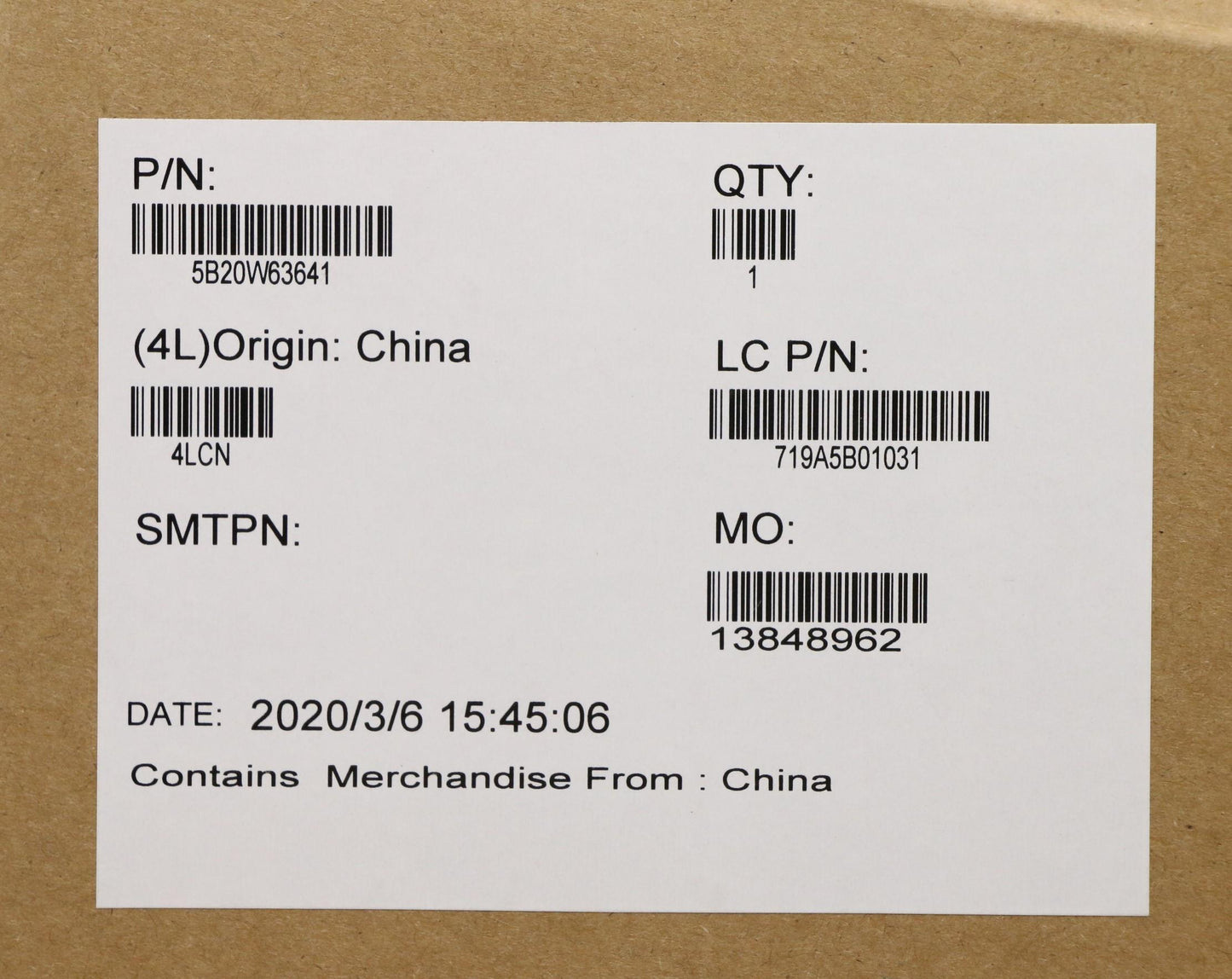 Lenovo Fl590 Mb I5-8265U Win Na Yt Dt - 5B20W63641