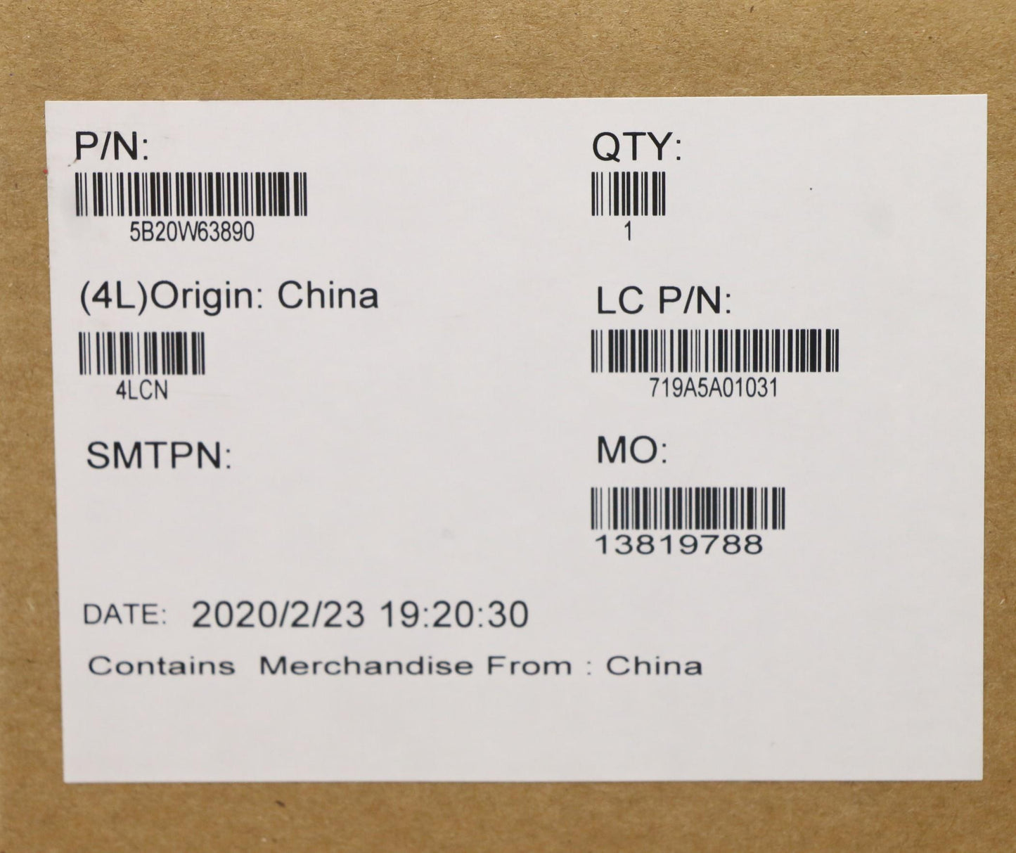 Lenovo Fl490 Mb R535 2G I58265 Win Na - 5B20W63890