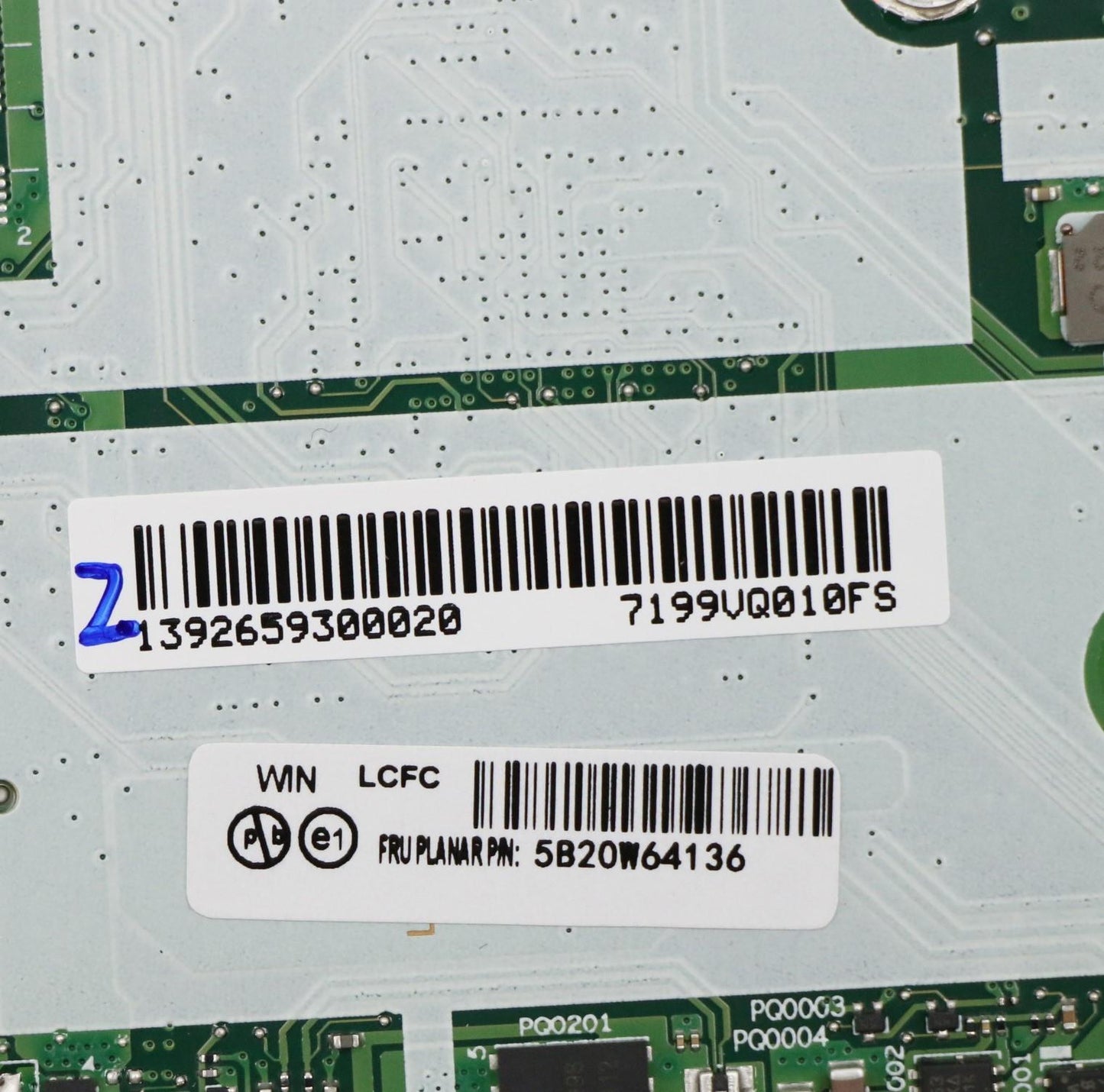 Lenovo Motherboard with Intel i7-8565U, 16GB RAM, TPM2 for Windows - 5B20W64136