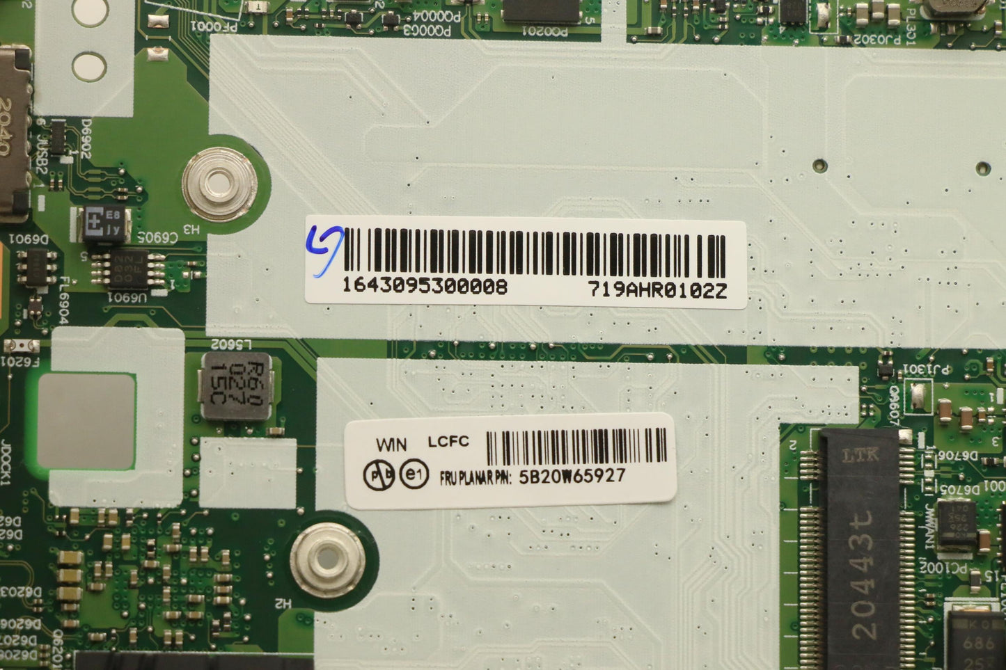 Lenovo System Board, i7-10510, 16GB RAM, Y-TPM2 - 5B20W65927