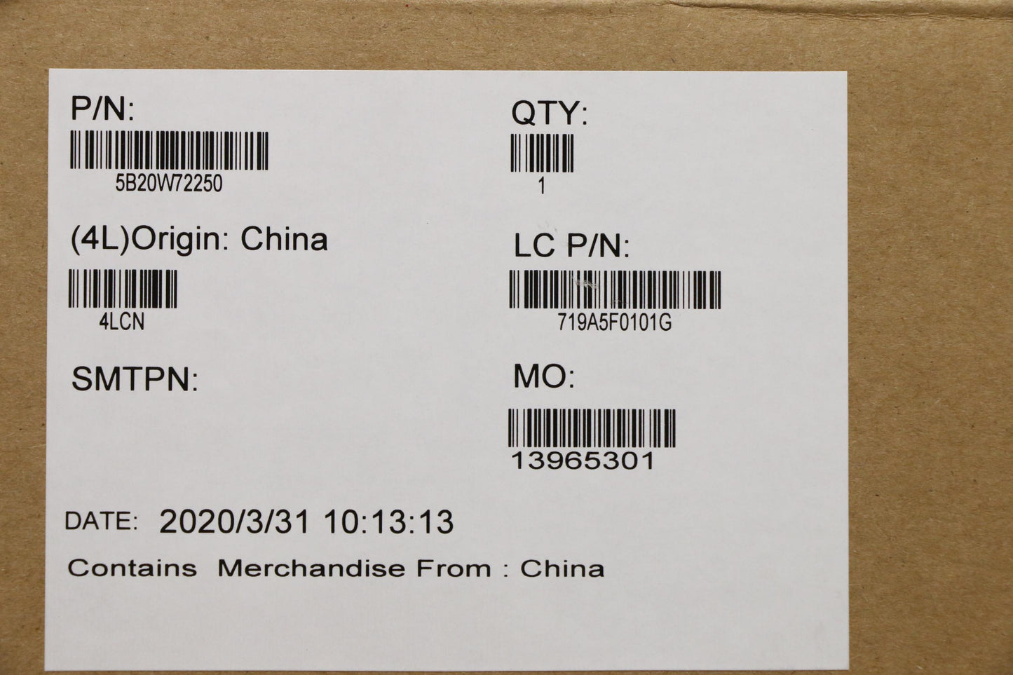 Lenovo Mb Win I5-8265U 8G Na Yt Ft2 P - 5B20W72250