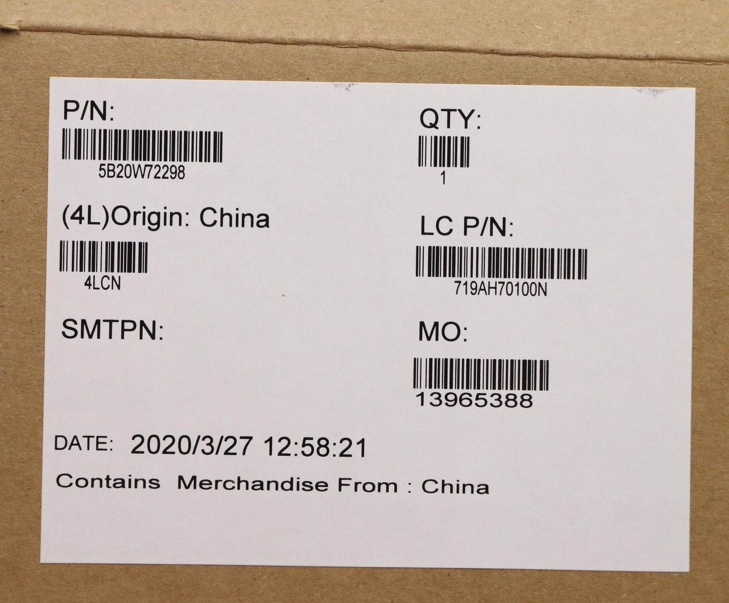 Lenovo Mb Win I5-10210U 8G Na Yt Ft2 - 5B20W72298