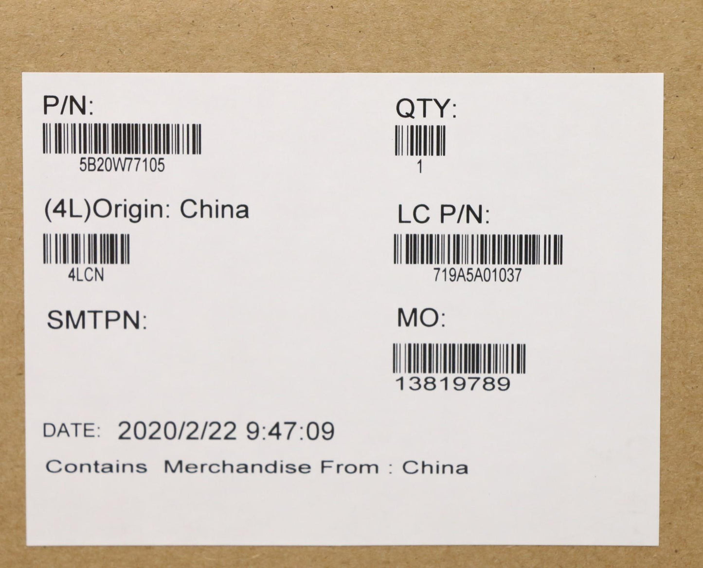 Lenovo Fl490 Mb I5-8265U Win Na Yt Dt - 5B20W77105
