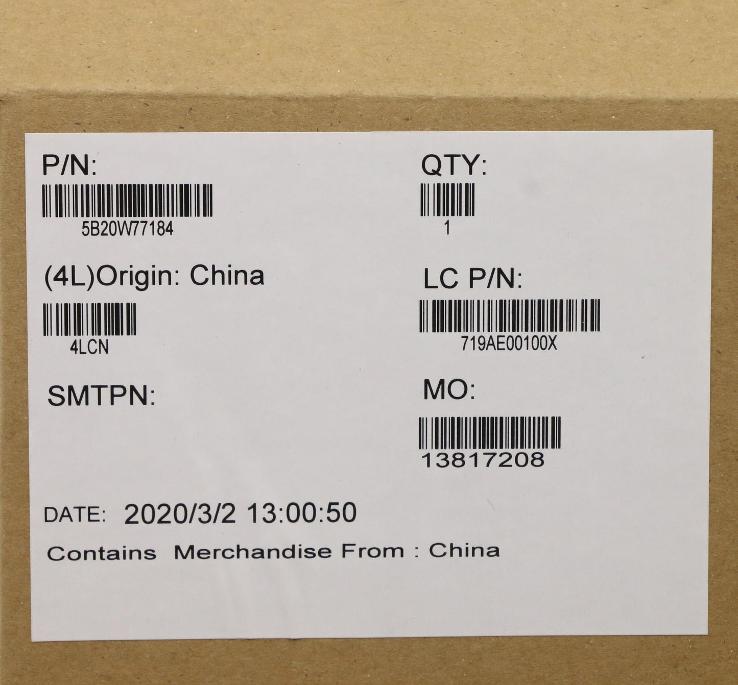 Lenovo Fe5A0 Mb I710510U Rx640 Win Yt - 5B20W77184