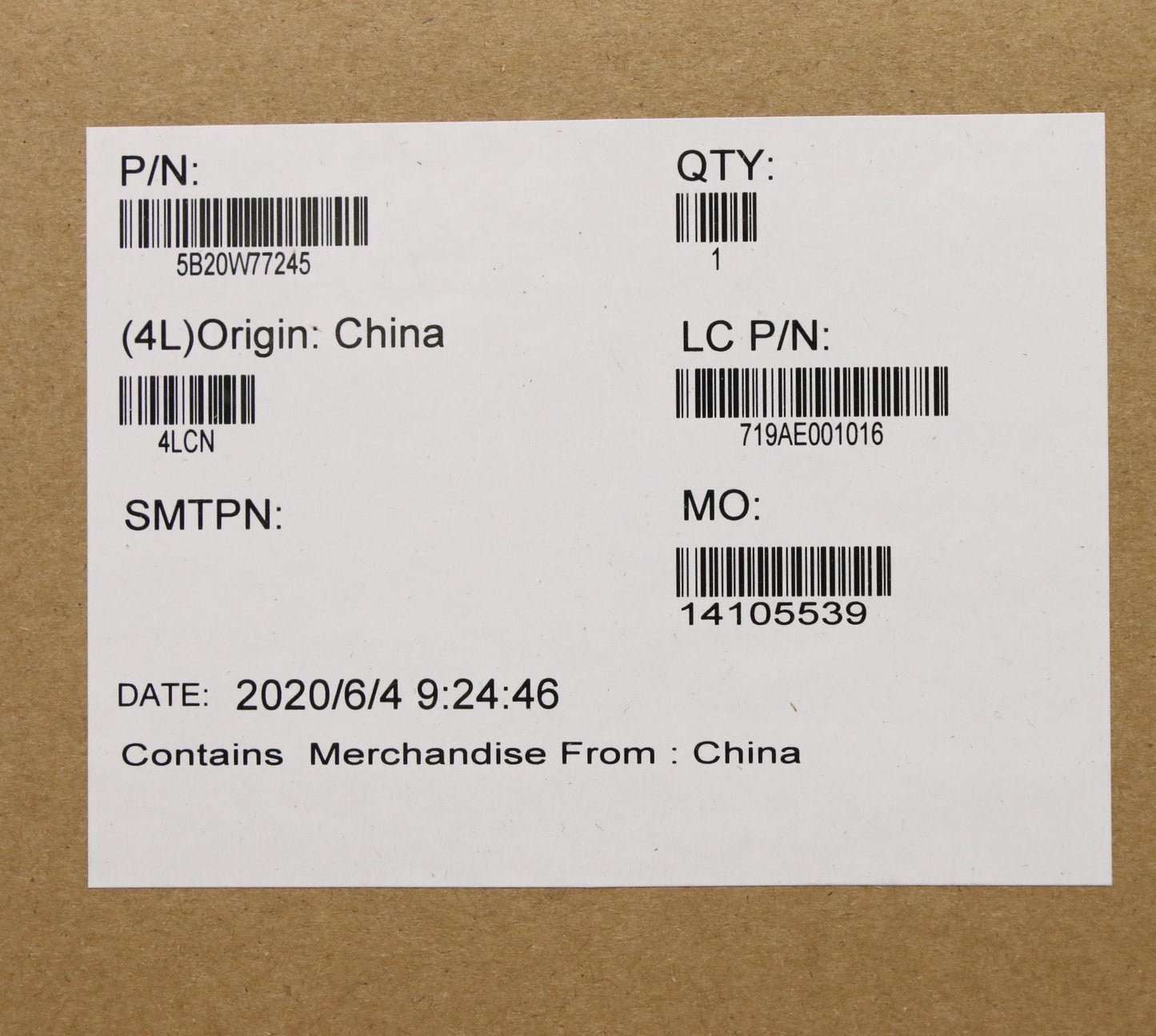 Lenovo Fe5A0 Mb I7-10710U Rx640,Win,Y - 5B20W77245