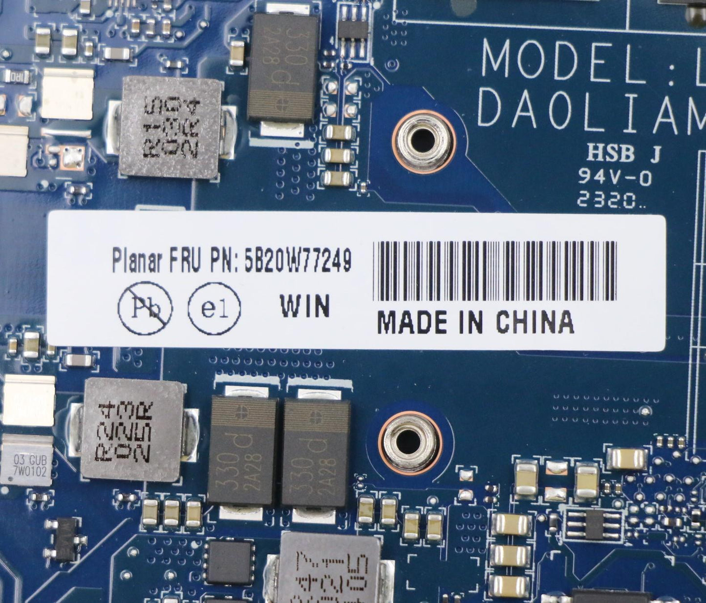 Lenovo Motherboard with i5-8200U, 8GB RAM, NV, TPM 2.0, Windows - 5B20W77249