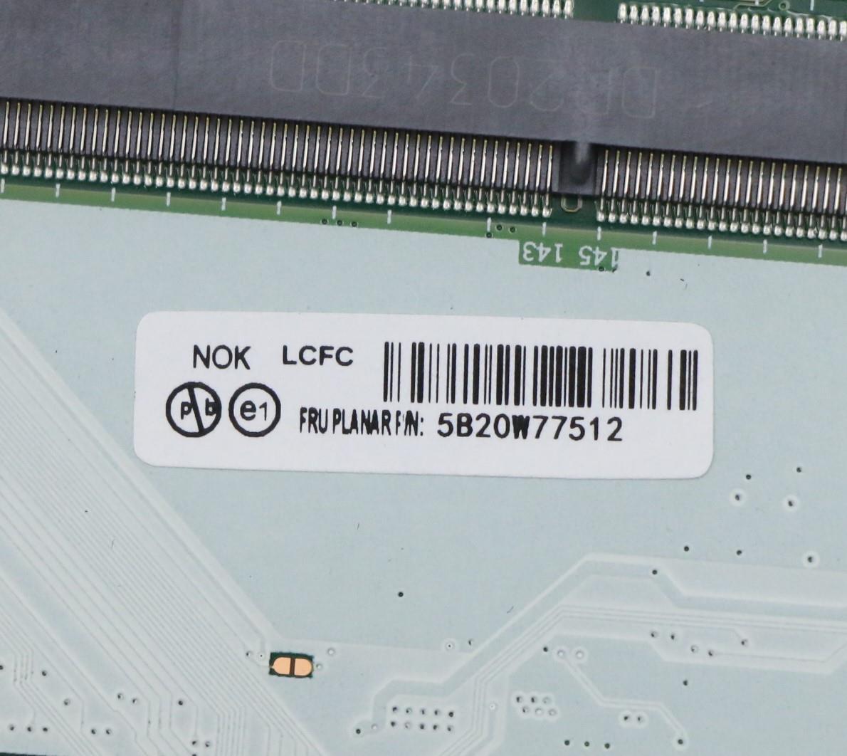 Lenovo Bdplanar I7-10510U Ssd Nok Na - 5B20W77512