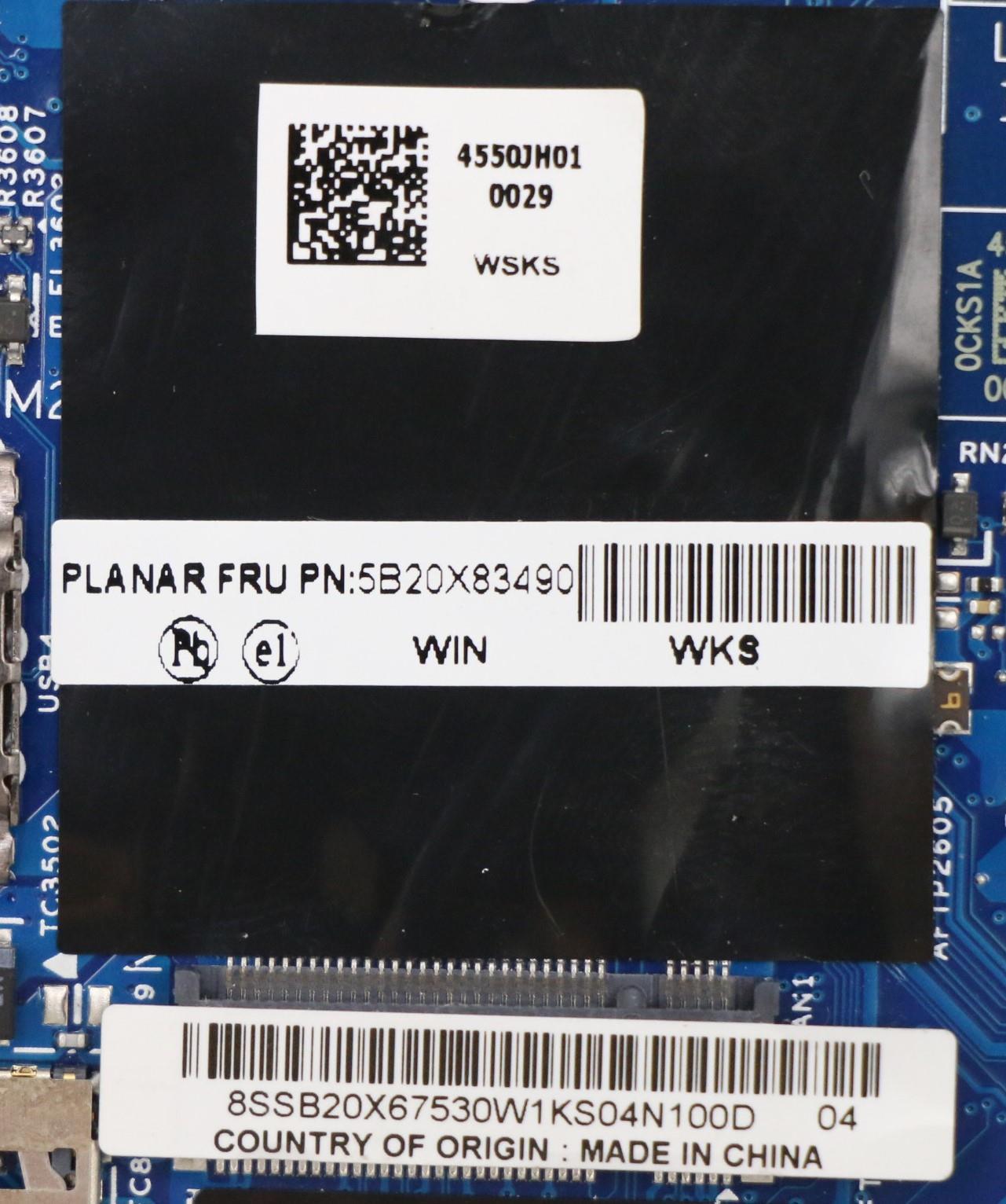 Lenovo Bdplanar I5-10210U16Gwl,Win,Na - 5B20X83490