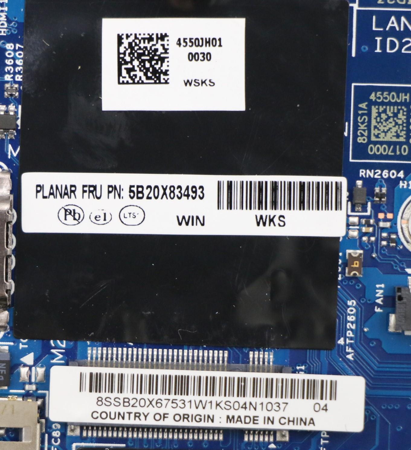 Lenovo Bdplanar I7-10510U8Gwl,Win,Na, - 5B20X83493