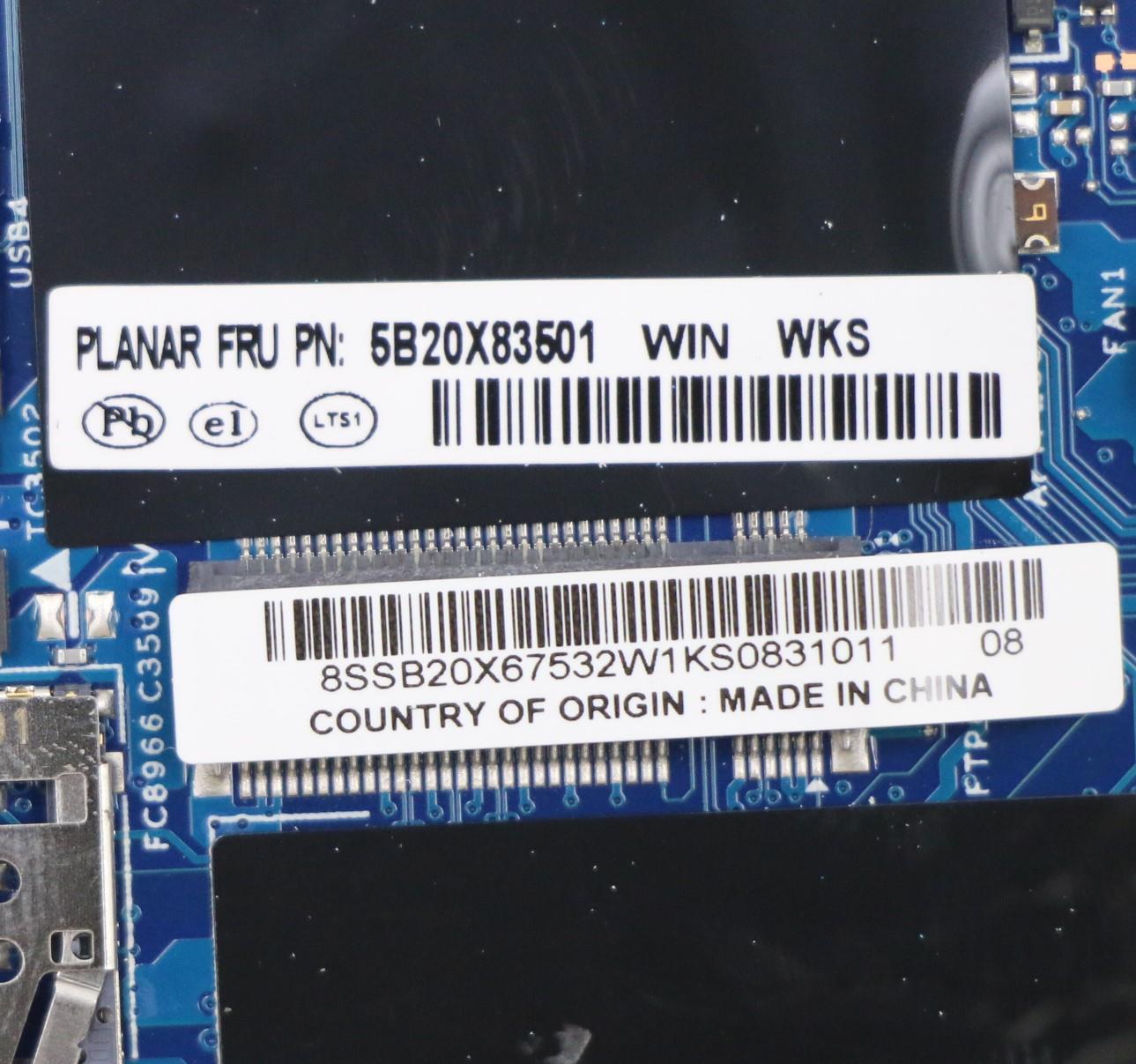 Lenovo Bdplanar I7-10510U16Gwl,Win,Na - 5B20X83501