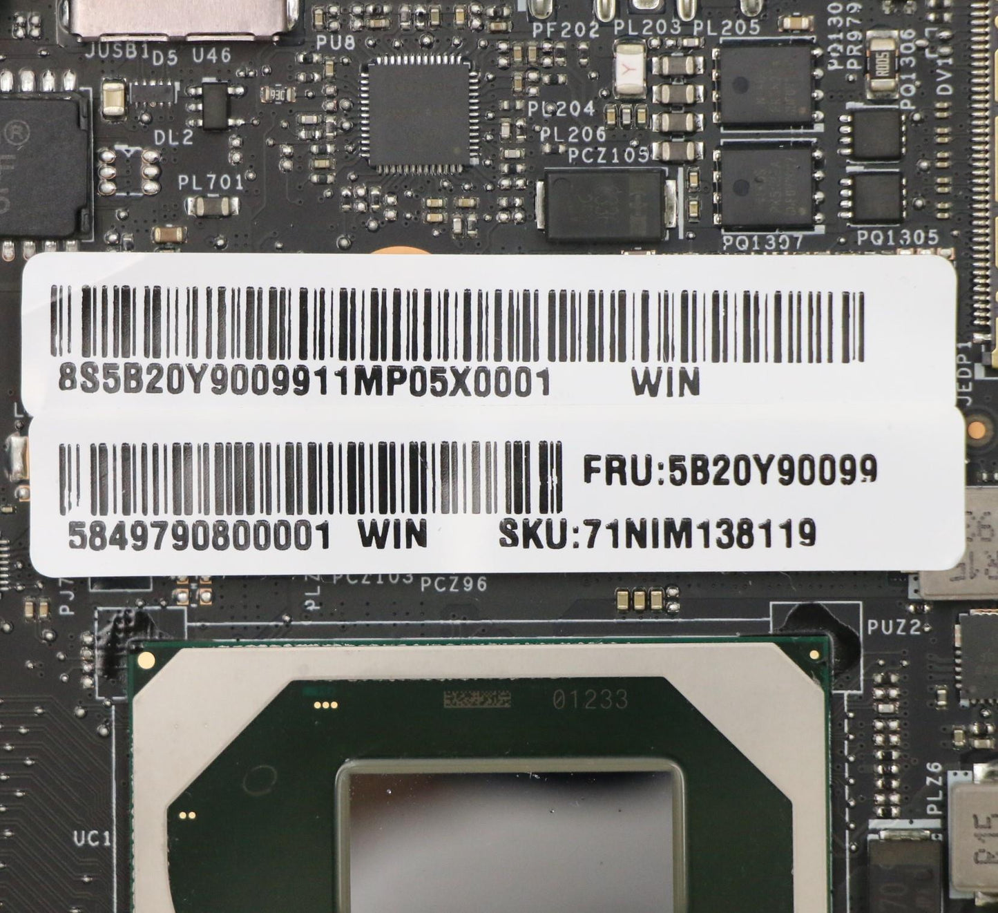 Lenovo Motherboard, i7-10875H, RTX2080S, 8GB RAM, Windows Compatible - 5B20Y90099