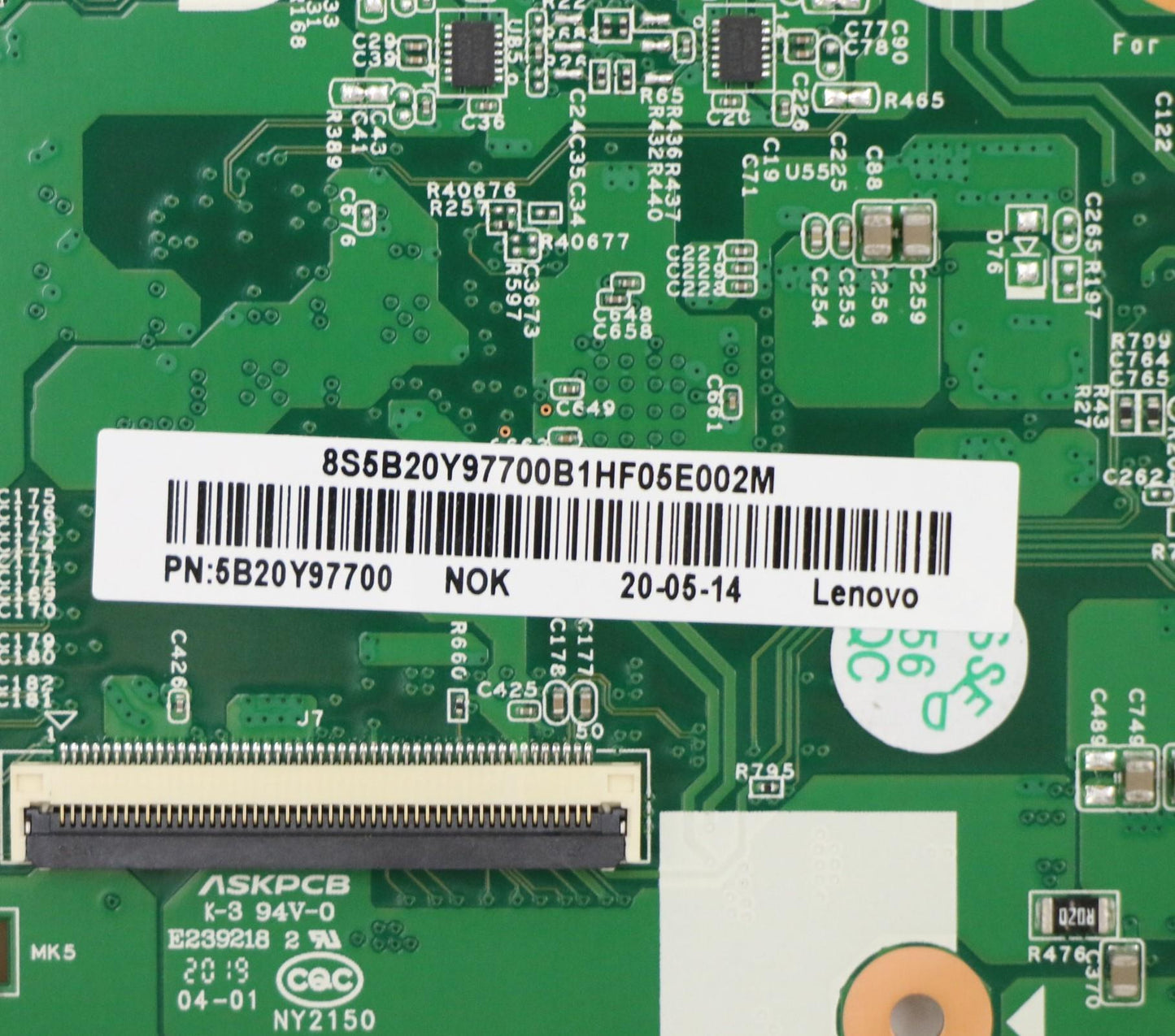 Lenovo 5B20Y97700 Bdplanar Mbb82Cd Nok A49120C U