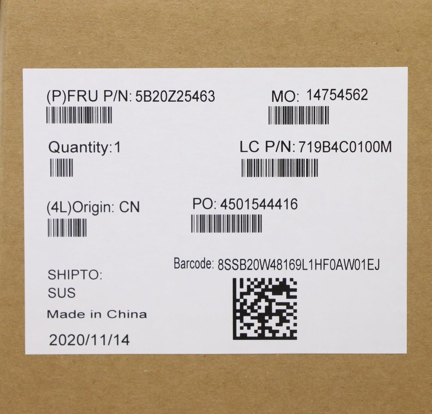 Lenovo i7-10850H Motherboard, AMT Enabled - 5B20Z25463