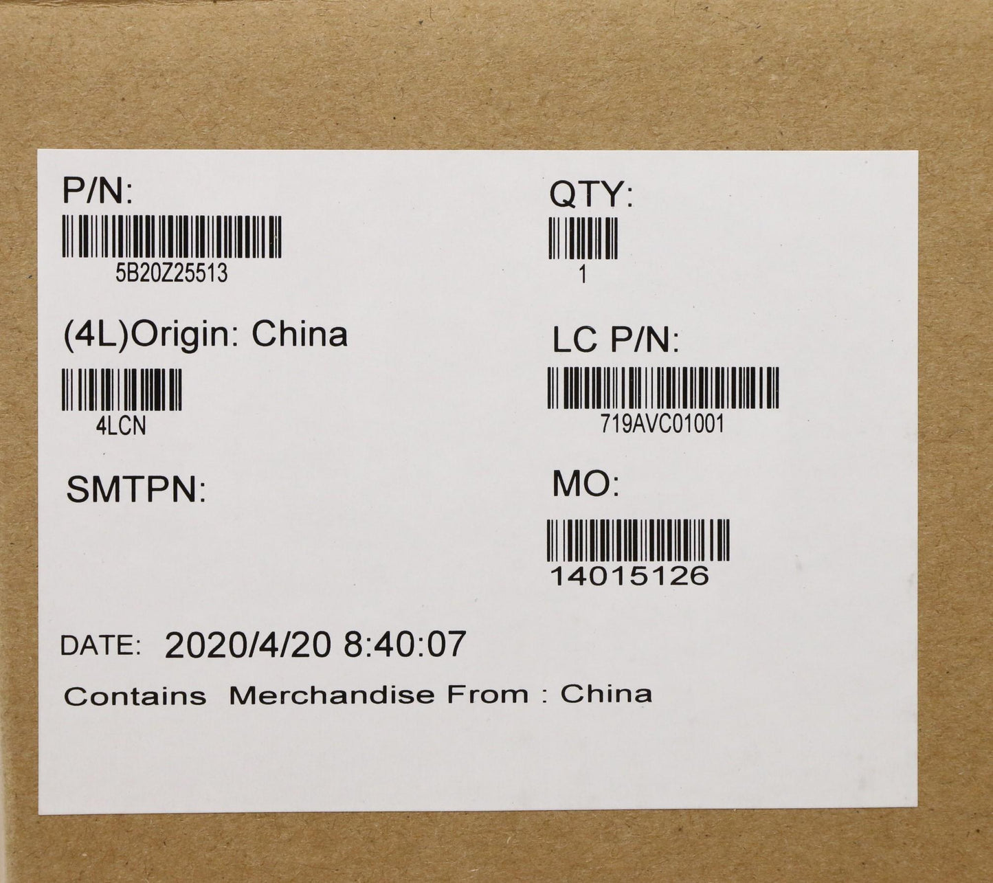 Lenovo Motherboard, i5-10210U, 8GB RAM, NV, Windows, NAYTdT2, L3yA - 5B20Z25513