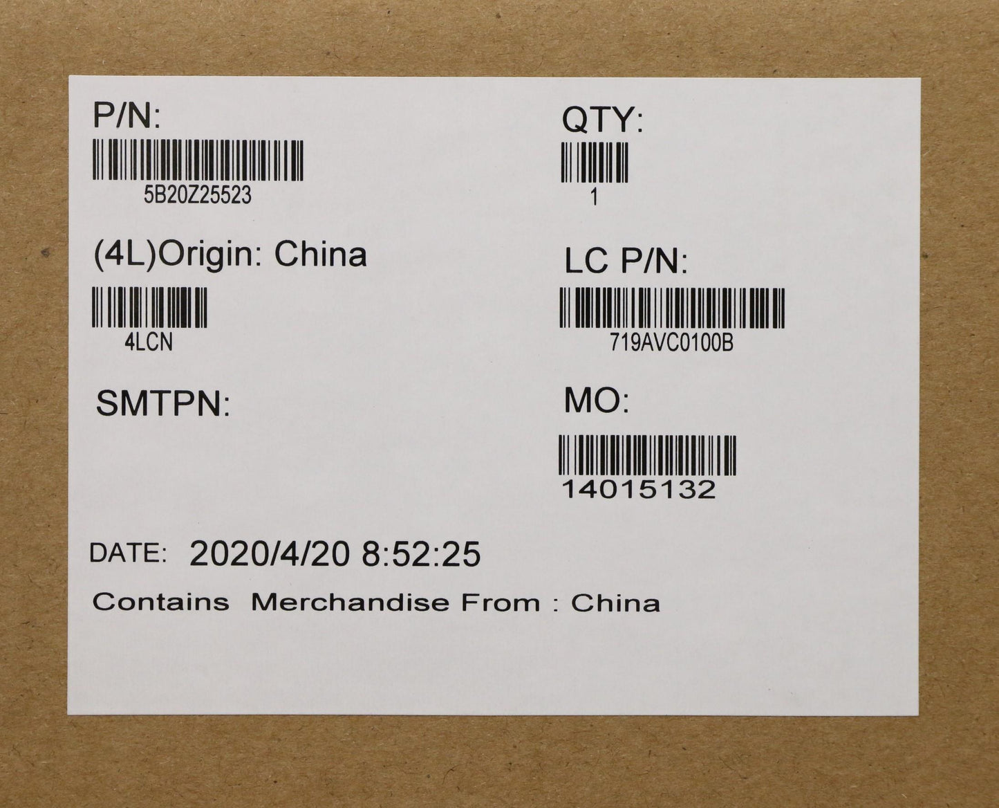 Lenovo Bdplanar I5-10210U Nvp16Gwin N - 5B20Z25523