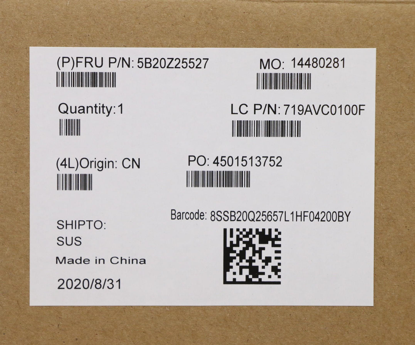 Lenovo Motherboard, i5-10210U, NvPro, 16GB RAM, Windows Compatible - 5B20Z25527