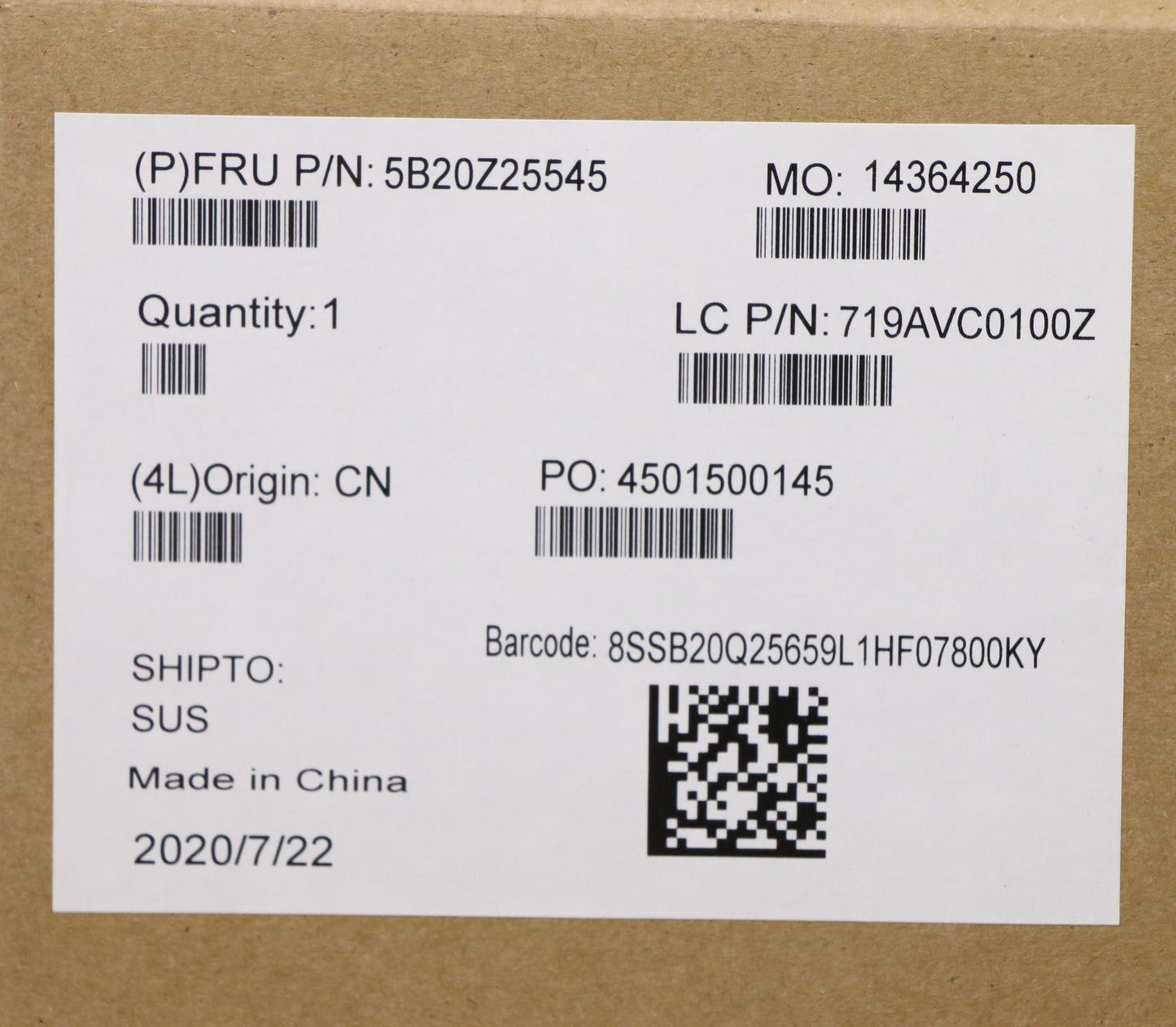 Lenovo BDPLANAR Motherboard, i7-10510U, Non-vPro - 5B20Z25545